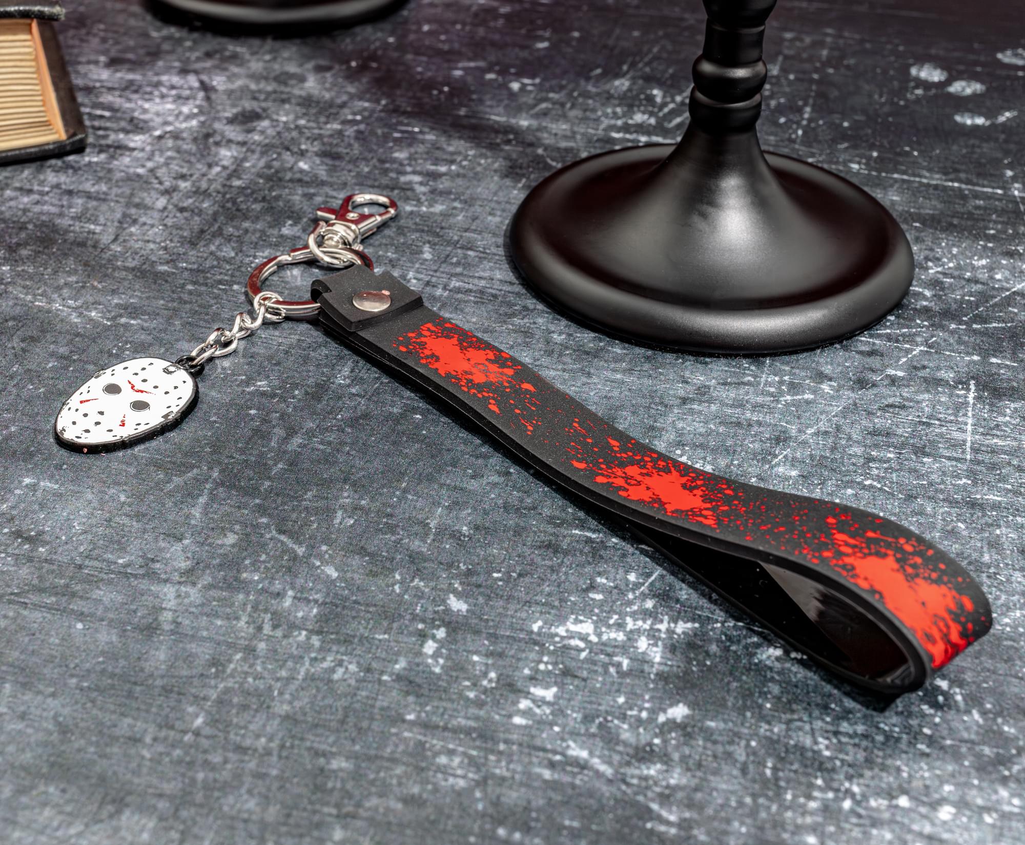 Friday The 13th Jason Voorhees Mask Enamel Keychain With Lanyard Strap