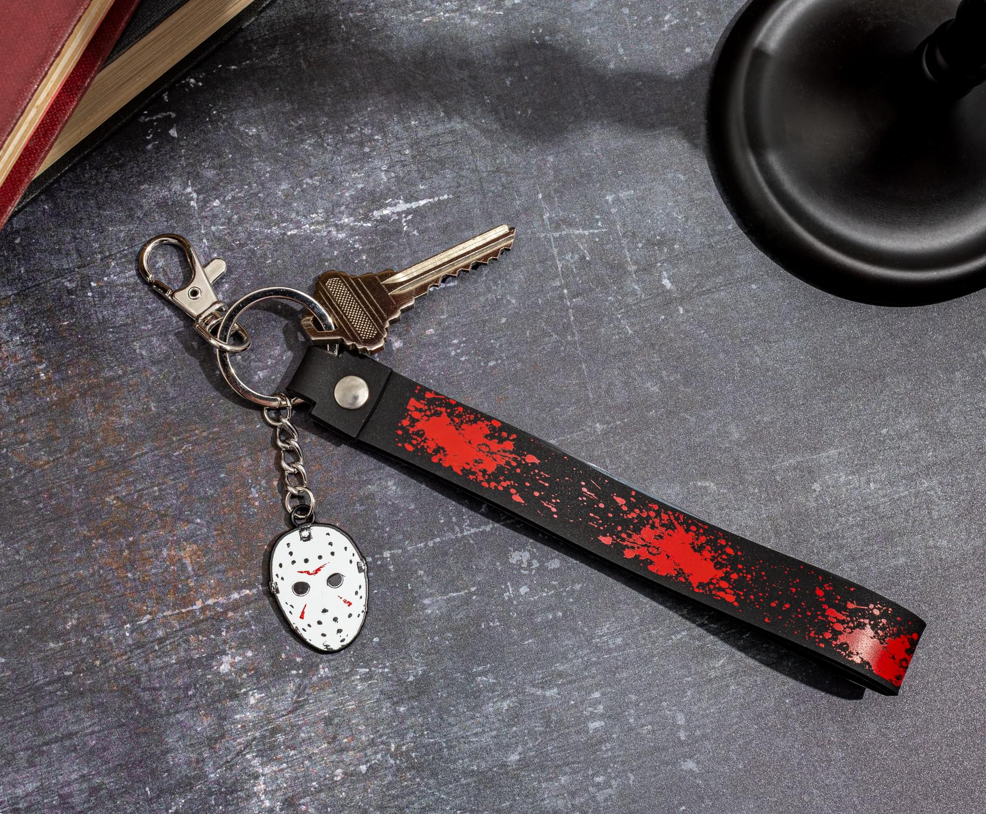 Friday The 13th Jason Voorhees Mask Enamel Keychain With Lanyard Strap
