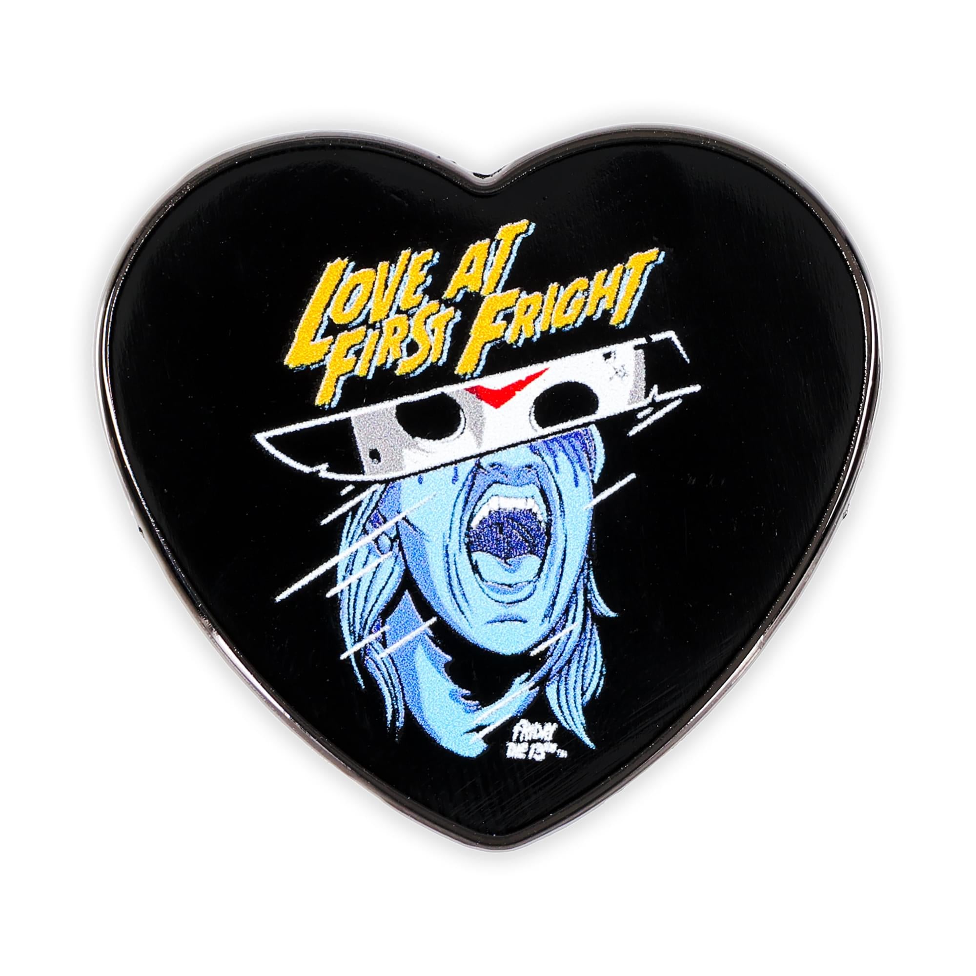 Friday The 13th "Love At First Fright" Heart-Shaped Enamel Pin