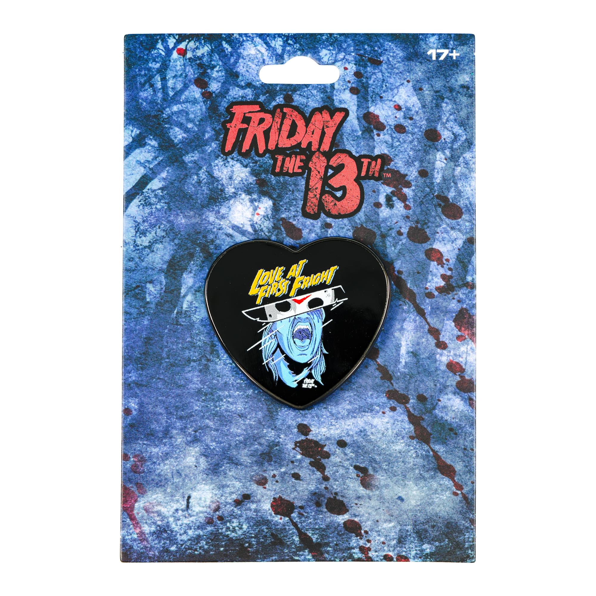 Friday The 13th "Love At First Fright" Heart-Shaped Enamel Pin