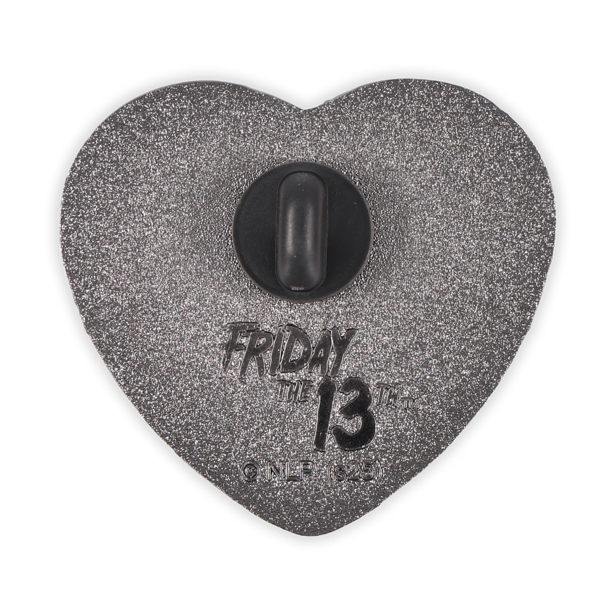 Friday The 13th "Love At First Fright" Heart-Shaped Enamel Pin