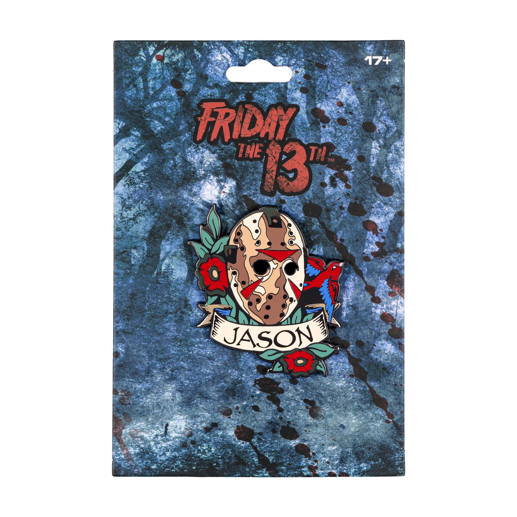 Friday The 13th Jason Voorhees Mask Traditional Tattoo Enamel Pin