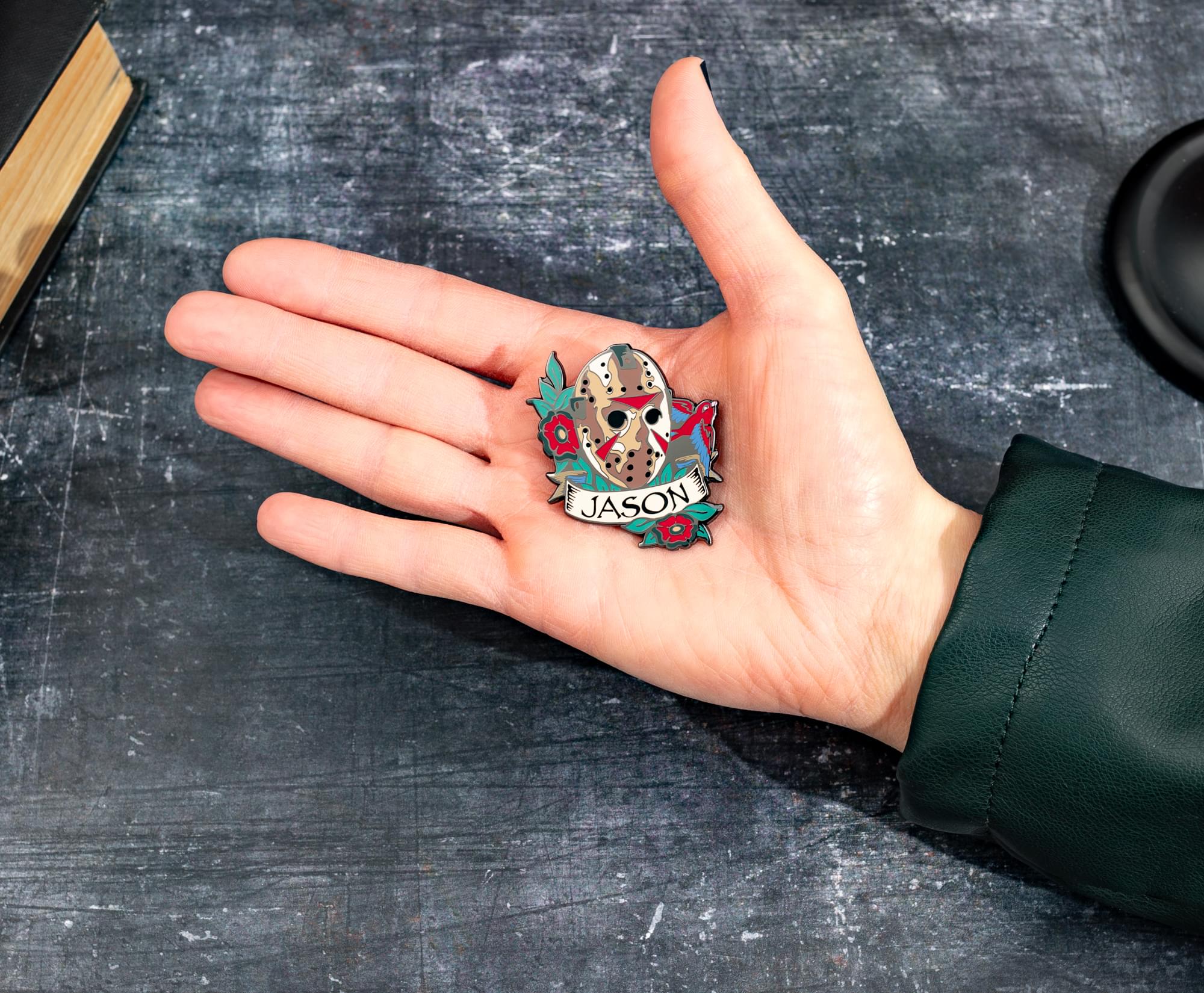 Friday The 13th Jason Voorhees Mask Traditional Tattoo Enamel Pin