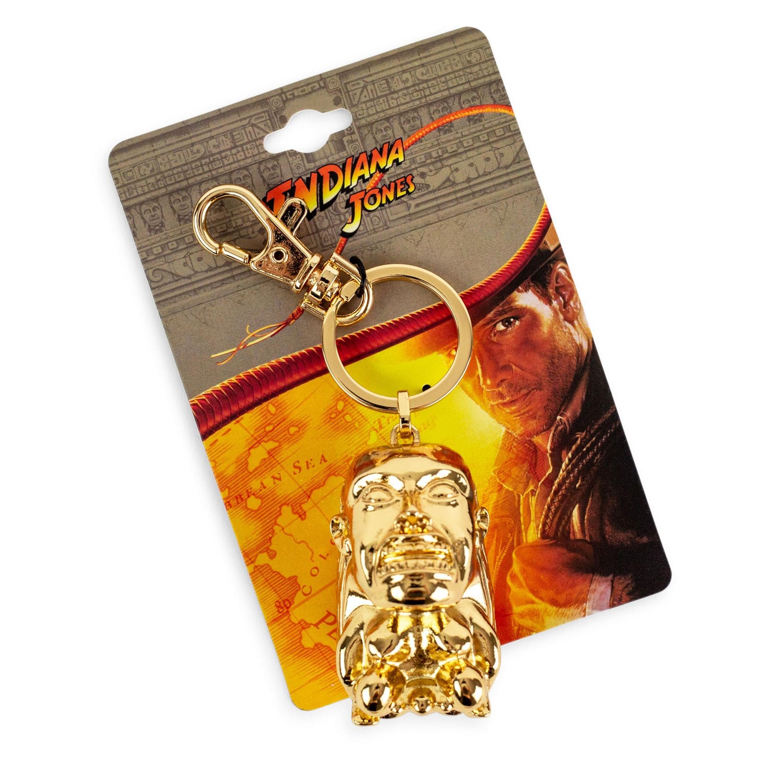 Indiana Jones 3D Golden Idol Keychain Free Shipping