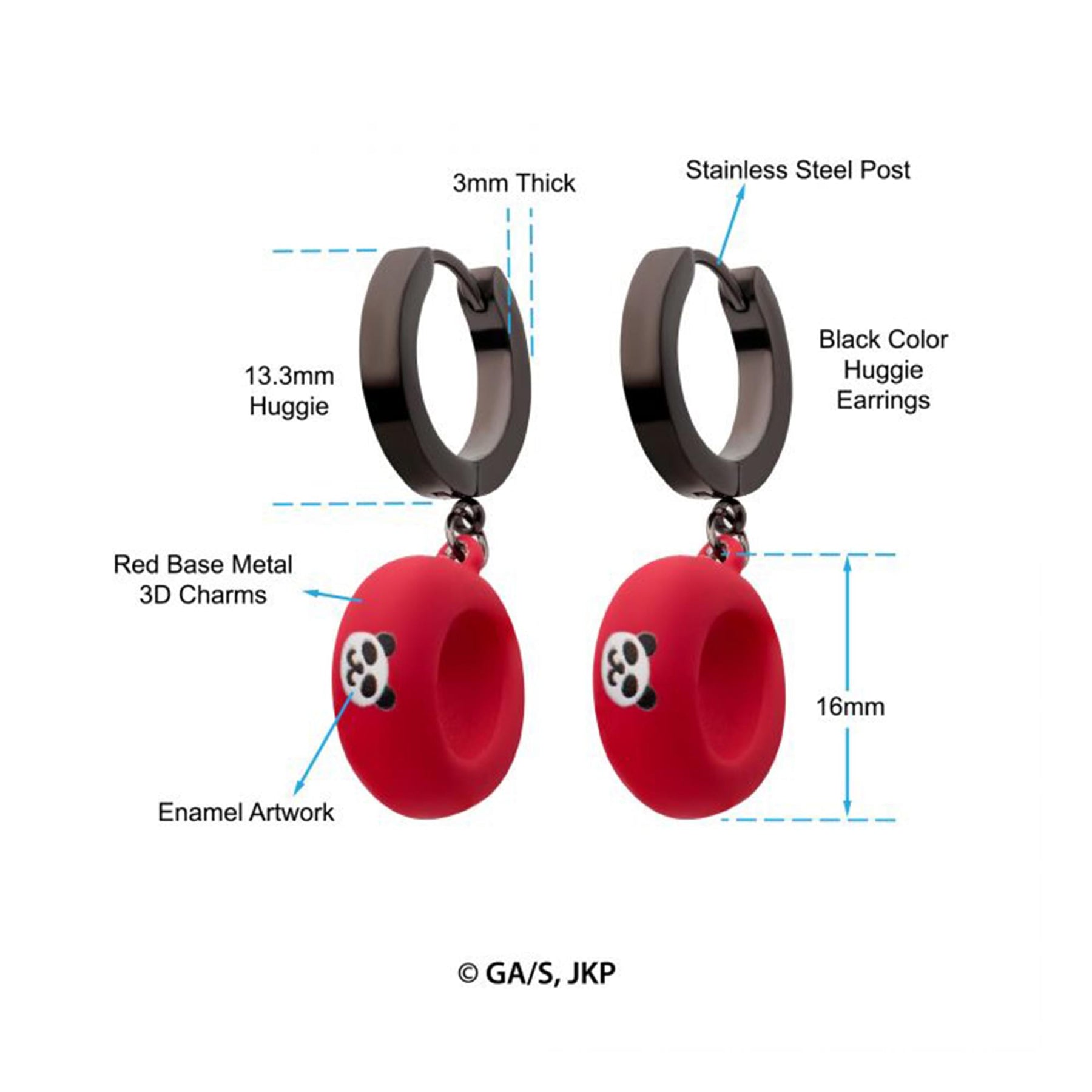 Jujutsu Kaisen Panda Knuckle Earrings