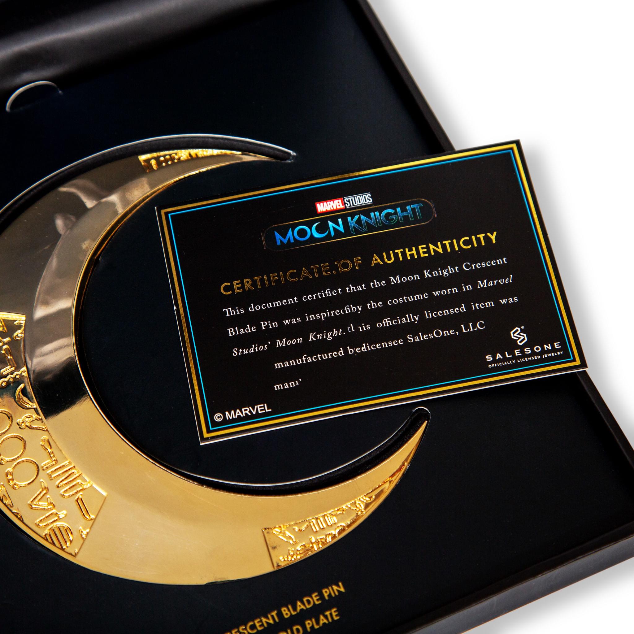 Marvel Moon Knight 14KT Gold Crescent Blade Metal Pin | SDCC 2022 Exclusive