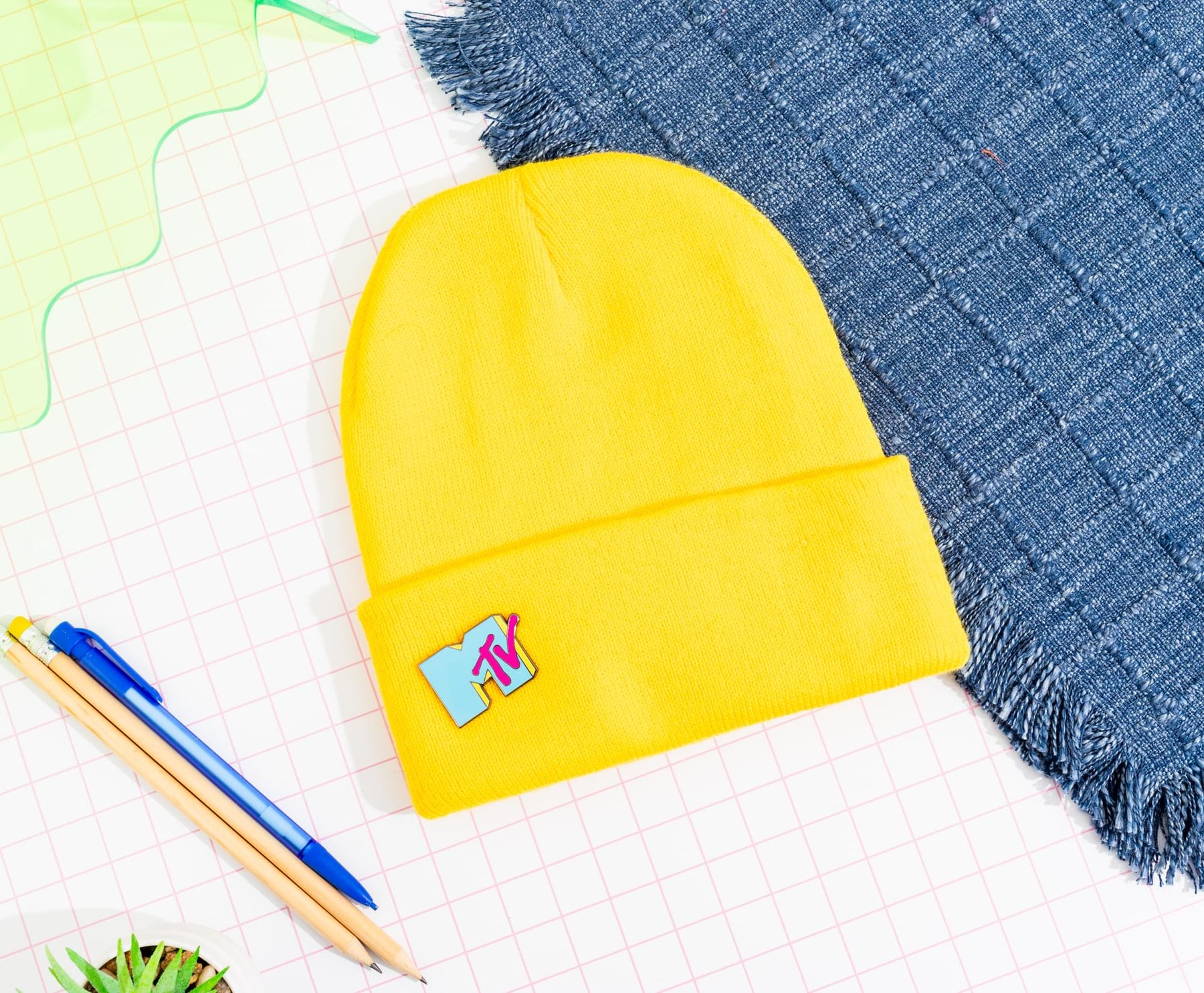 MTV Blue Logo Enamel Pin