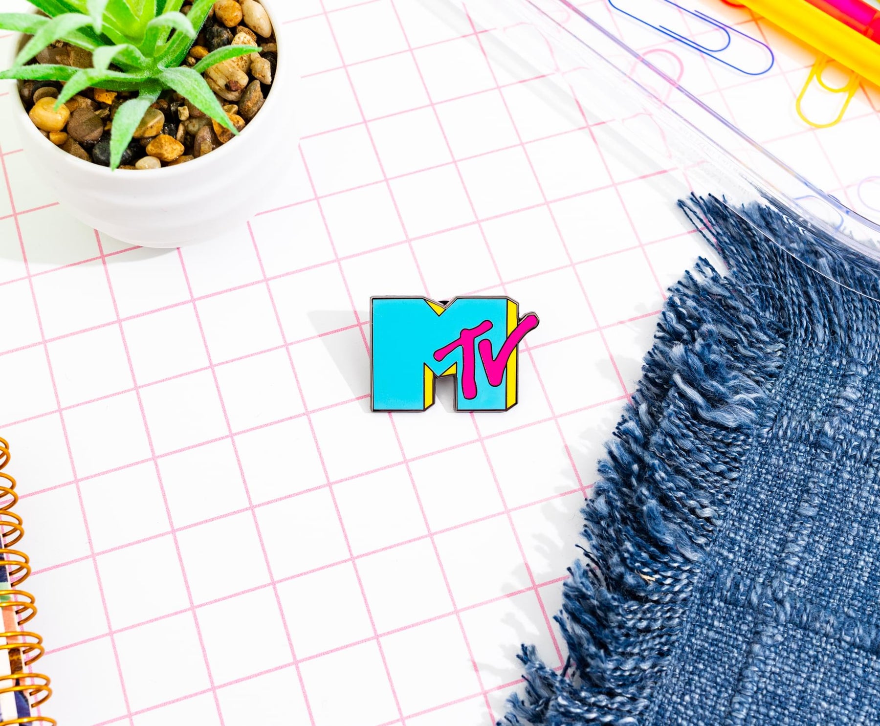 MTV Blue Logo Enamel Pin