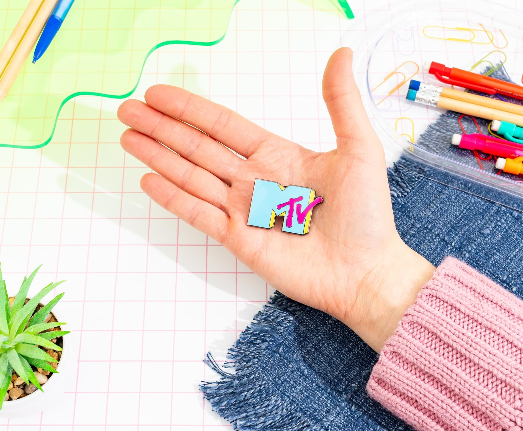 MTV Blue Logo Enamel Pin