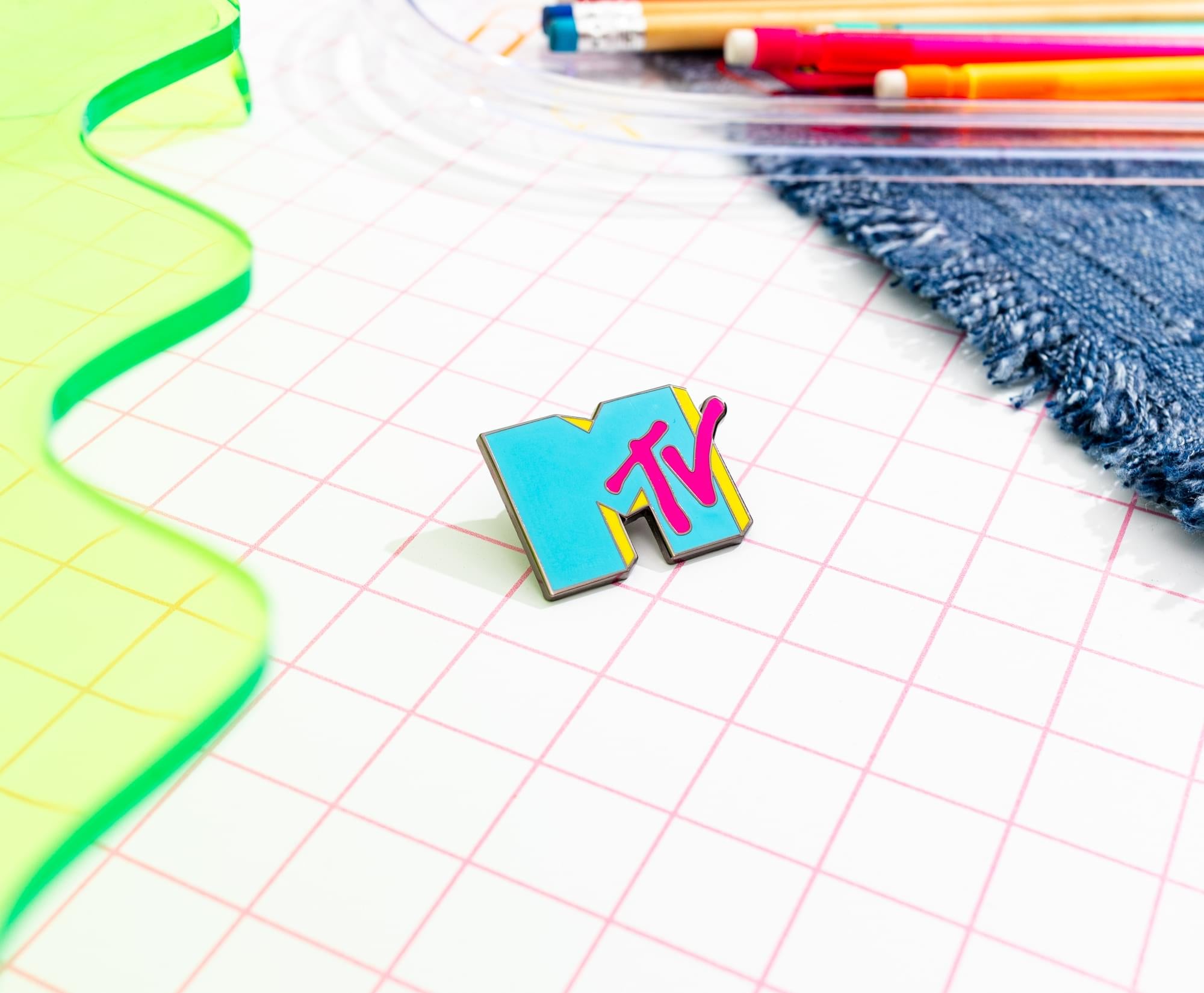 MTV Blue Logo Enamel Pin