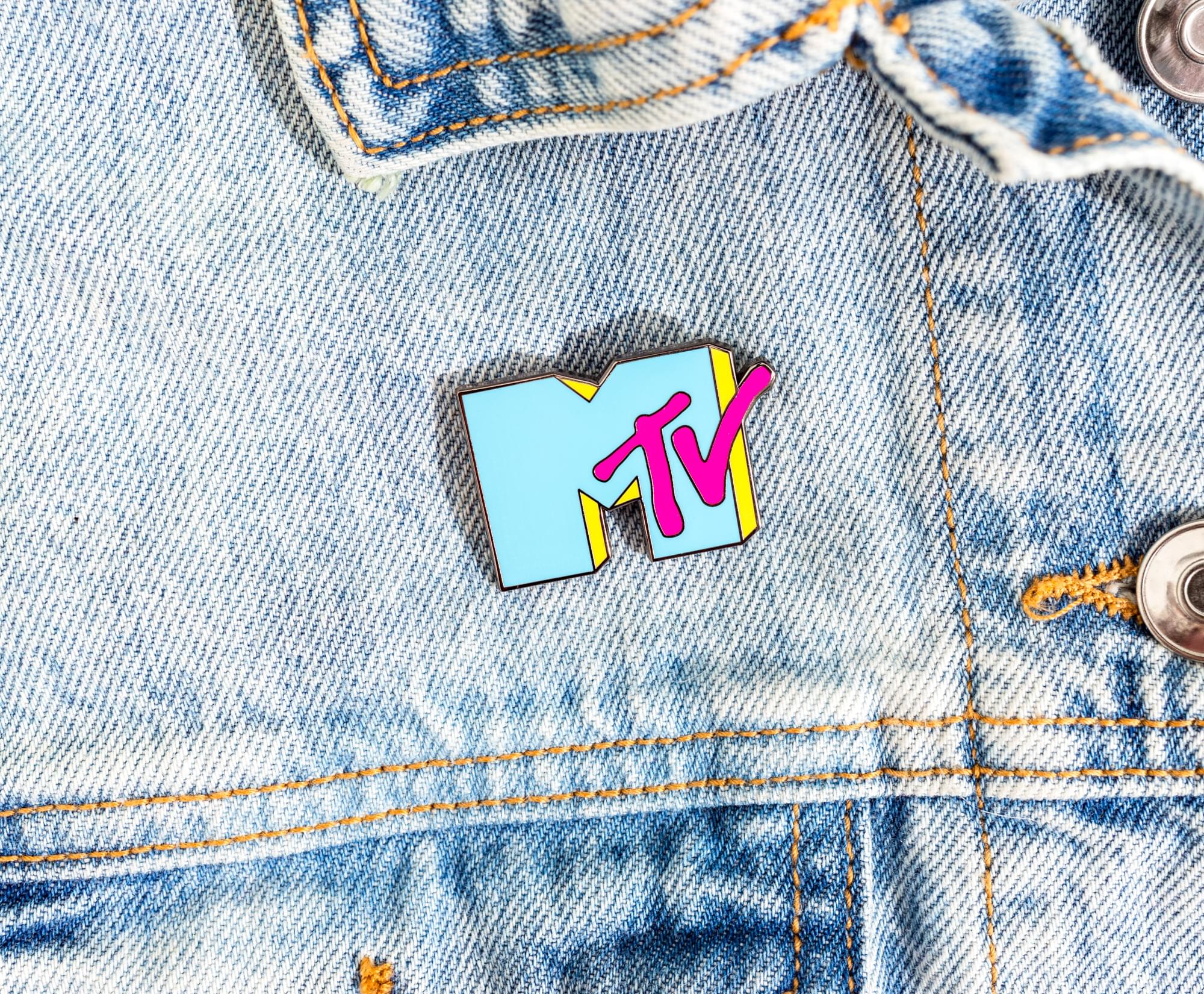 MTV Blue Logo Enamel Pin