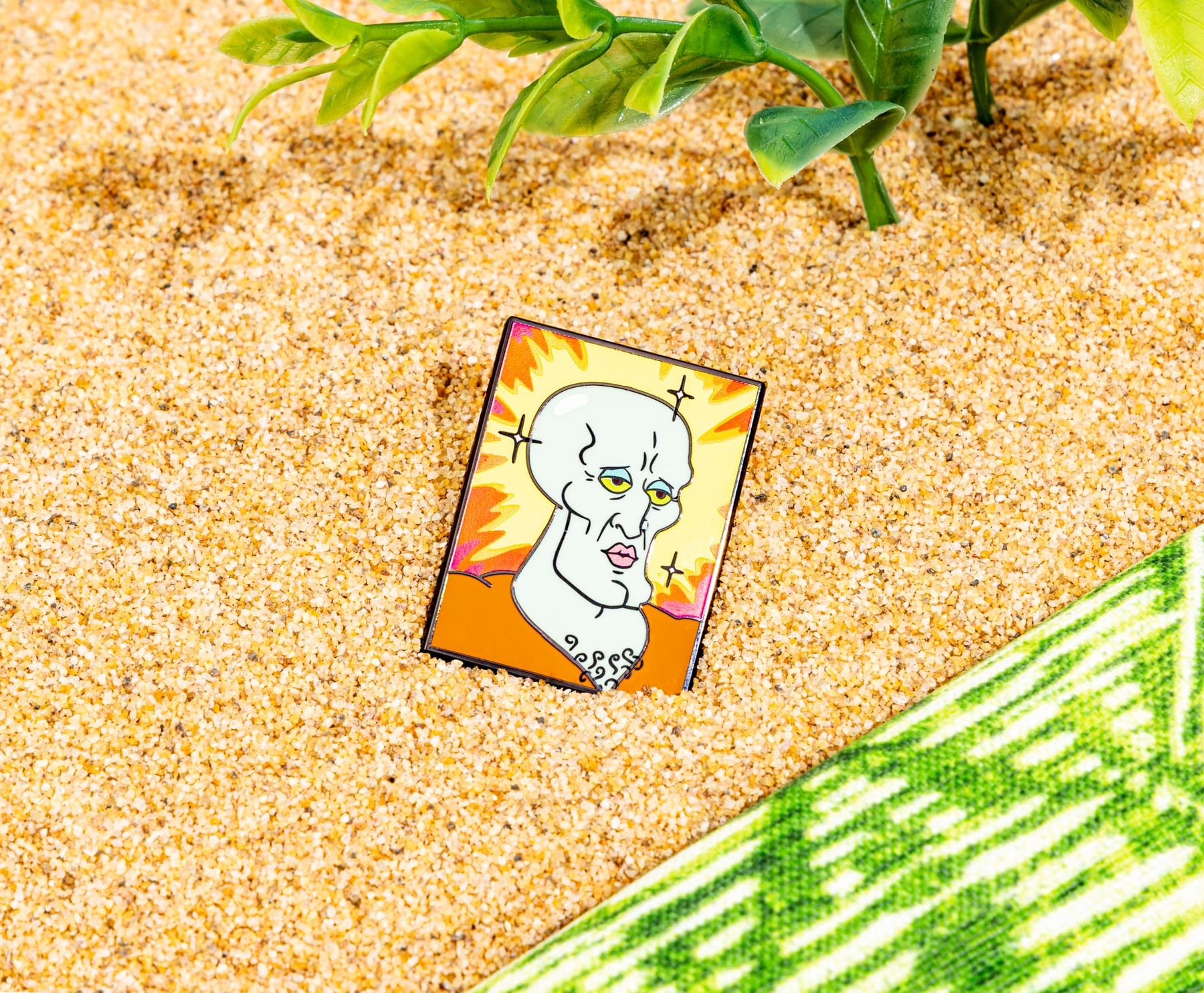 SpongeBob SquarePants Handsome Squidward Painting Enamel Pin