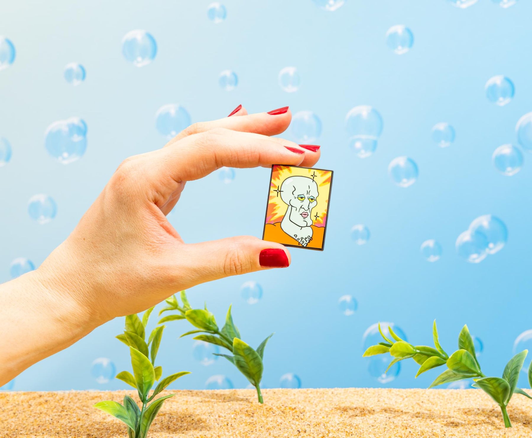 SpongeBob SquarePants Handsome Squidward Painting Enamel Pin