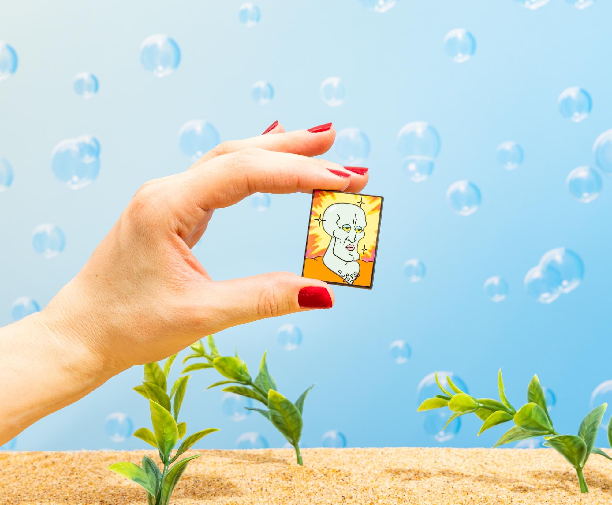 SpongeBob SquarePants Handsome Squidward Painting Enamel Pin