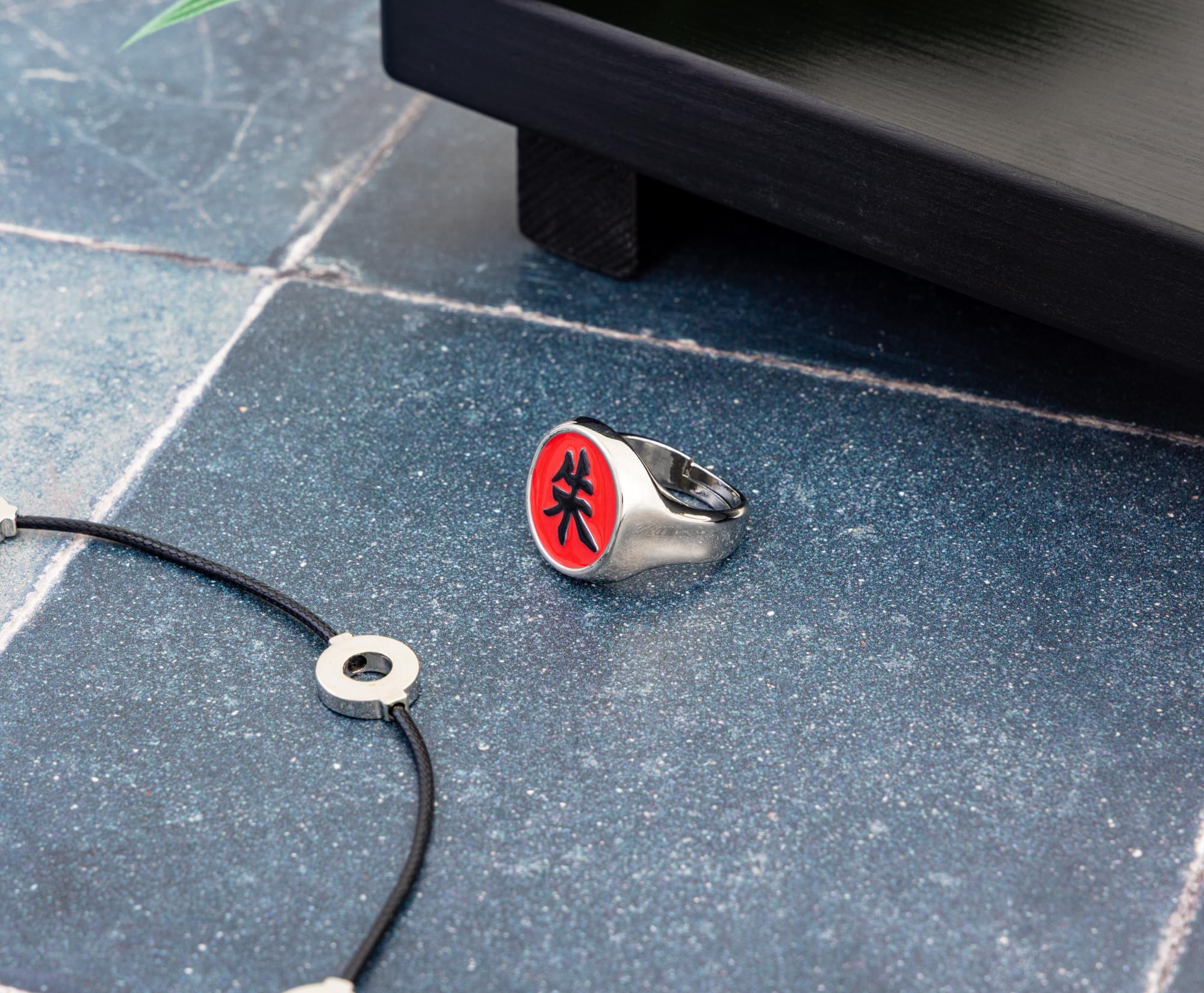 Naruto Itachi Uchiha Necklace and Ring Replica Collector's Box Set