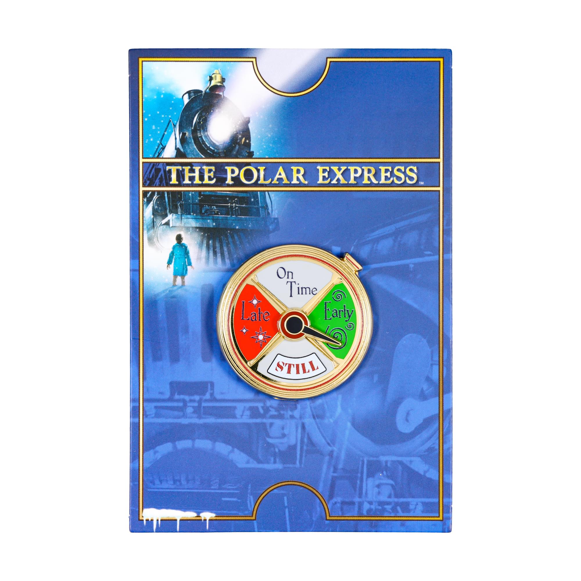 The Polar Express Conductor's Stopwatch Spinning Enamel Pin