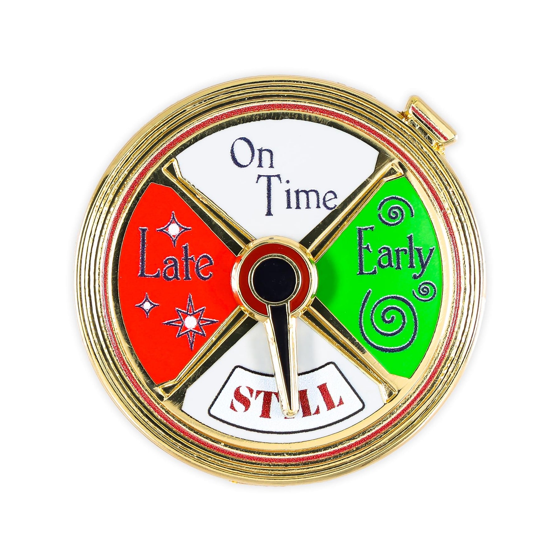 The Polar Express Conductor's Stopwatch Spinning Enamel Pin