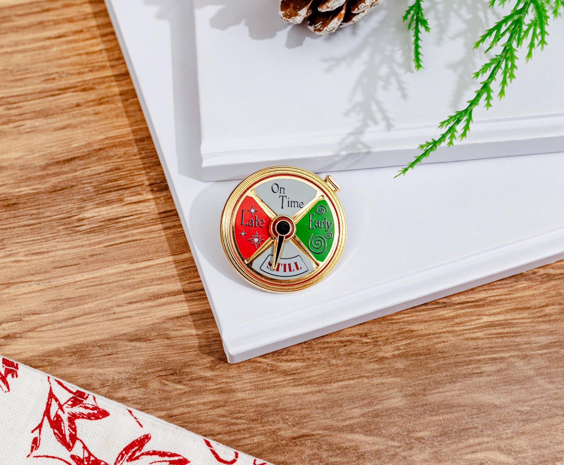The Polar Express Conductor's Stopwatch Spinning Enamel Pin
