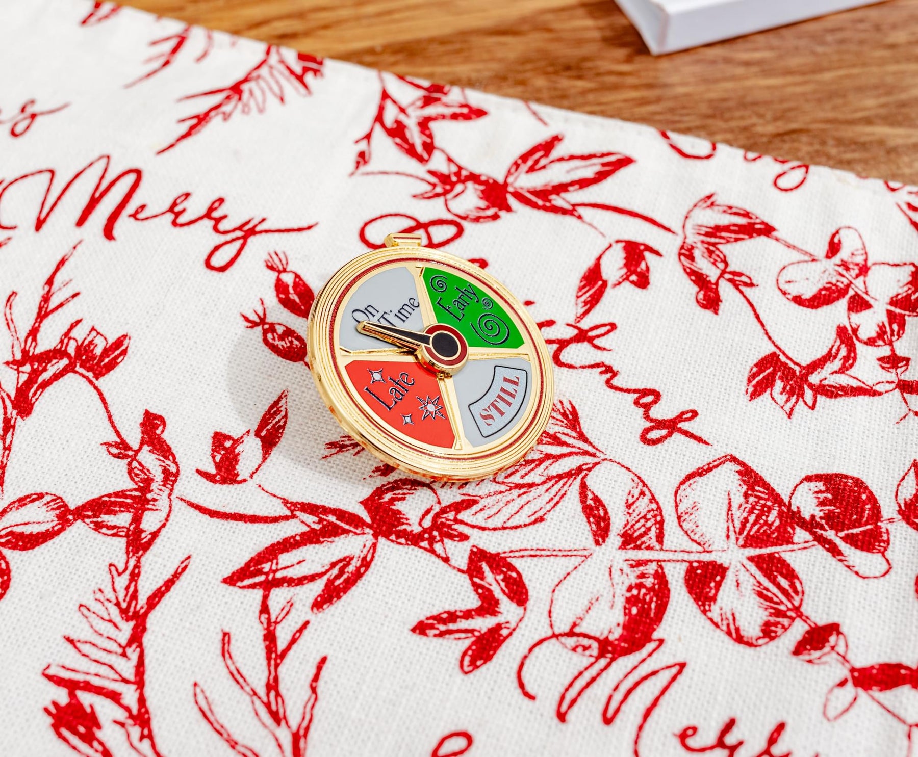 The Polar Express Conductor's Stopwatch Spinning Enamel Pin