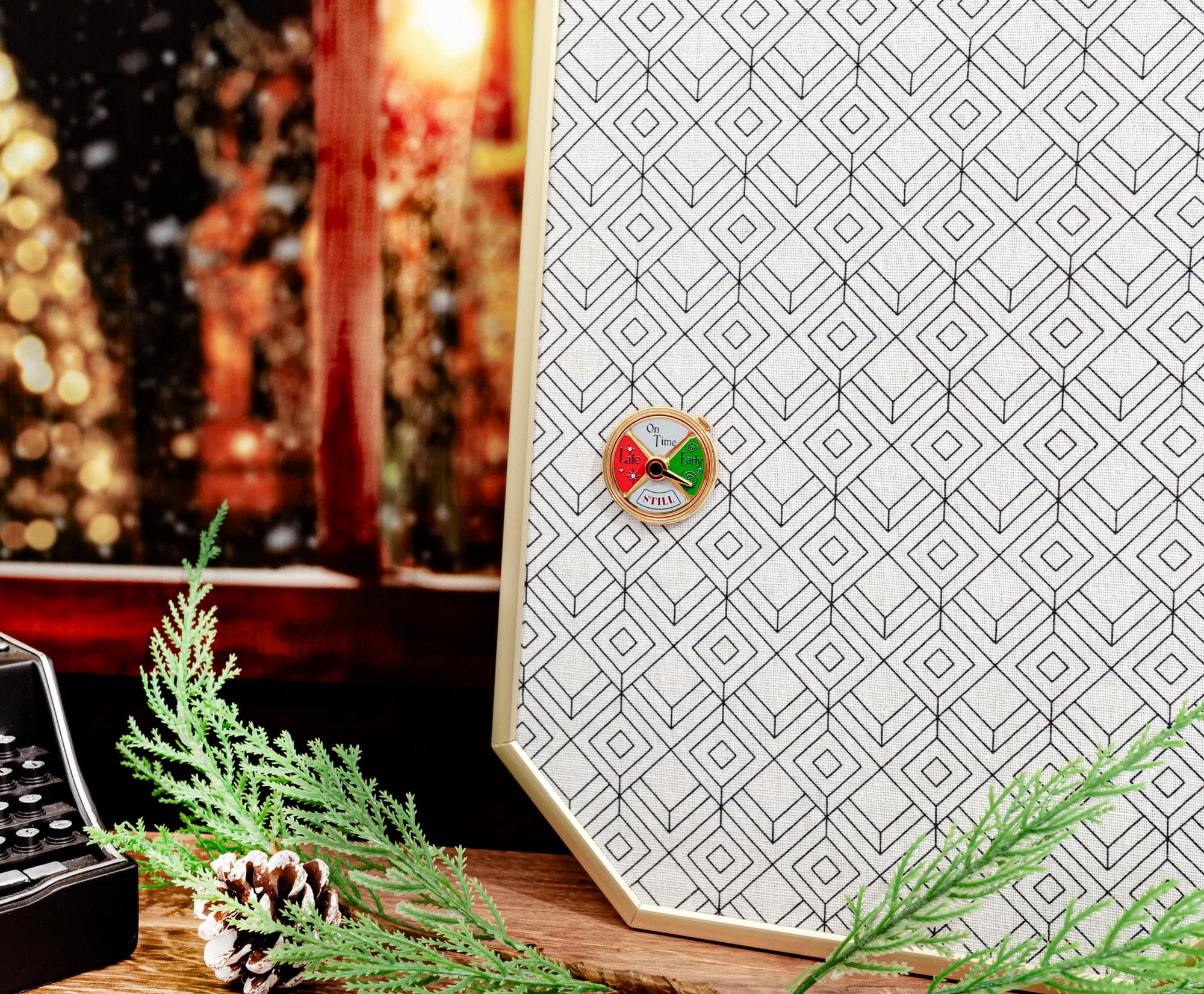 The Polar Express Conductor's Stopwatch Spinning Enamel Pin