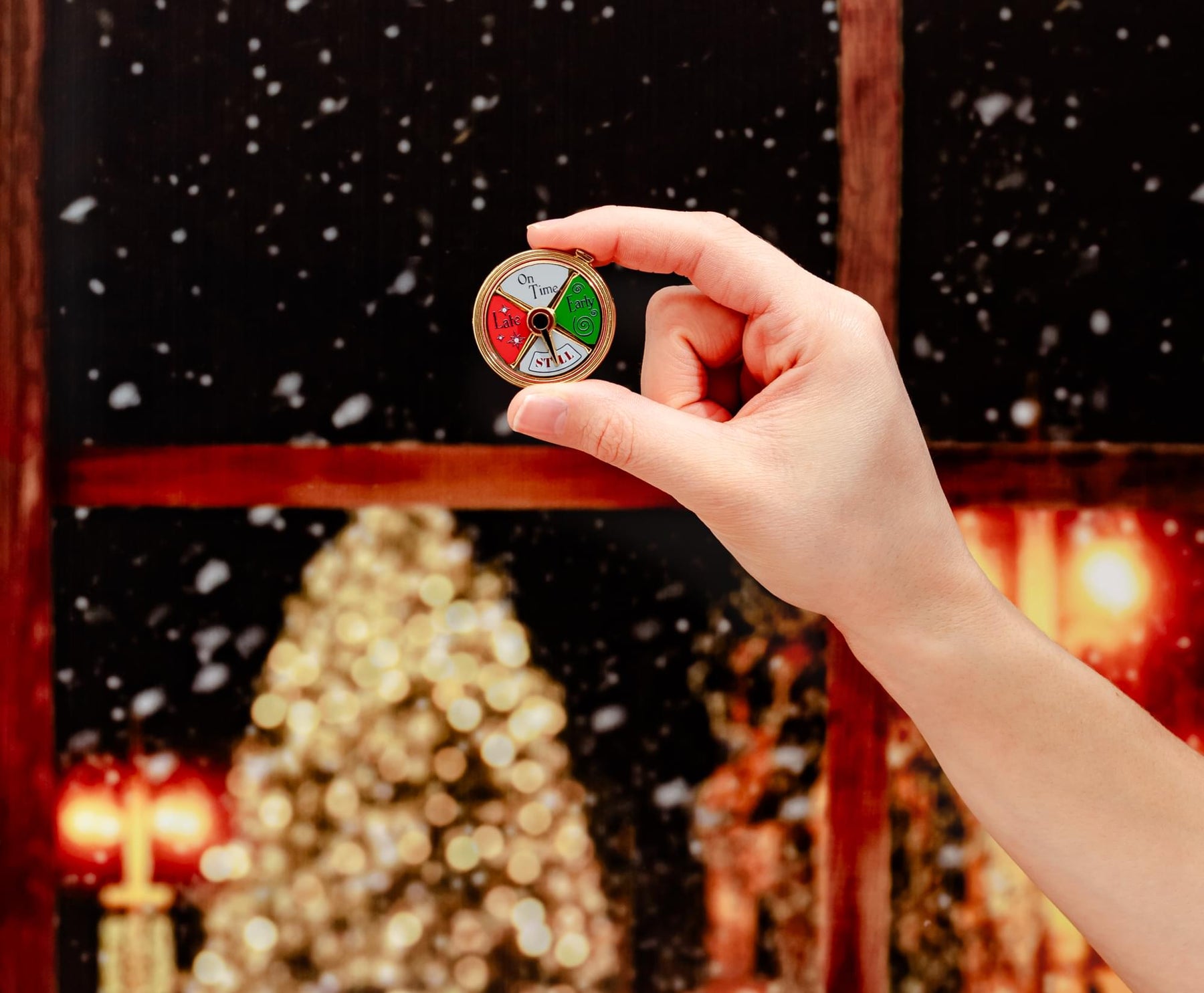 The Polar Express Conductor's Stopwatch Spinning Enamel Pin