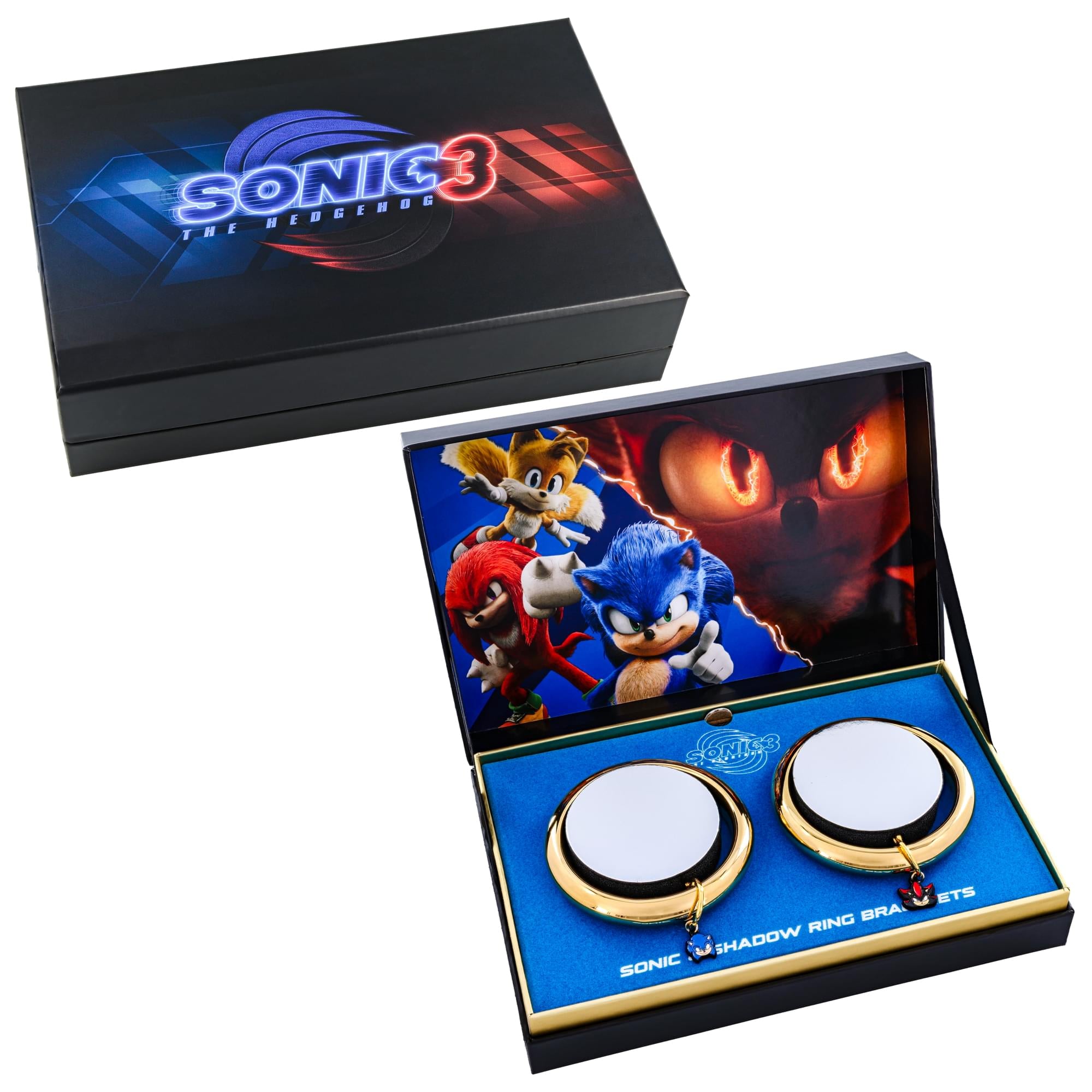 Sonic The Hedgehog Golden Ring 2-Piece Bracelet Replica Collector's Box Set