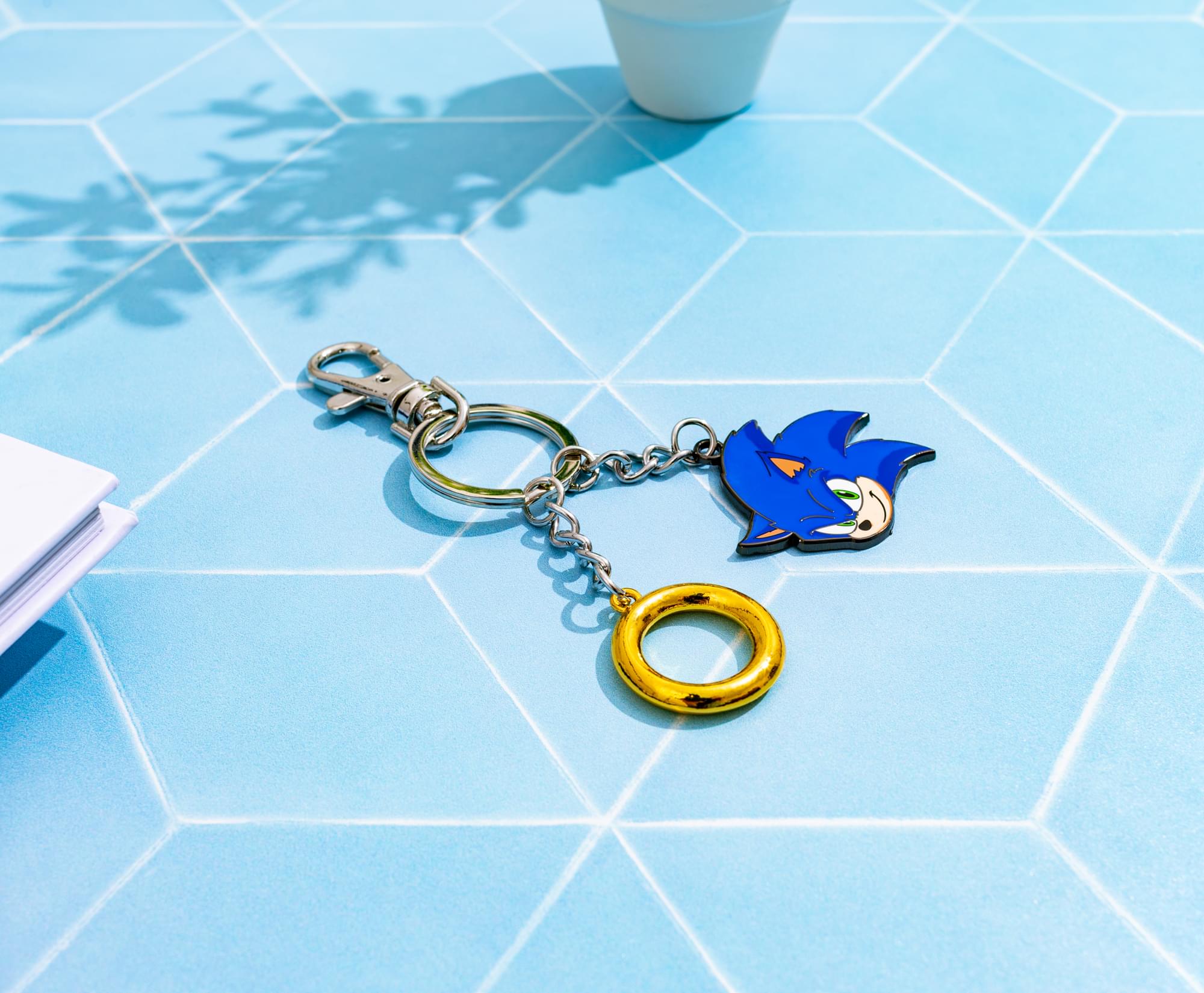 Sonic The Hedgehog Sonic and Ring Charms Keychain