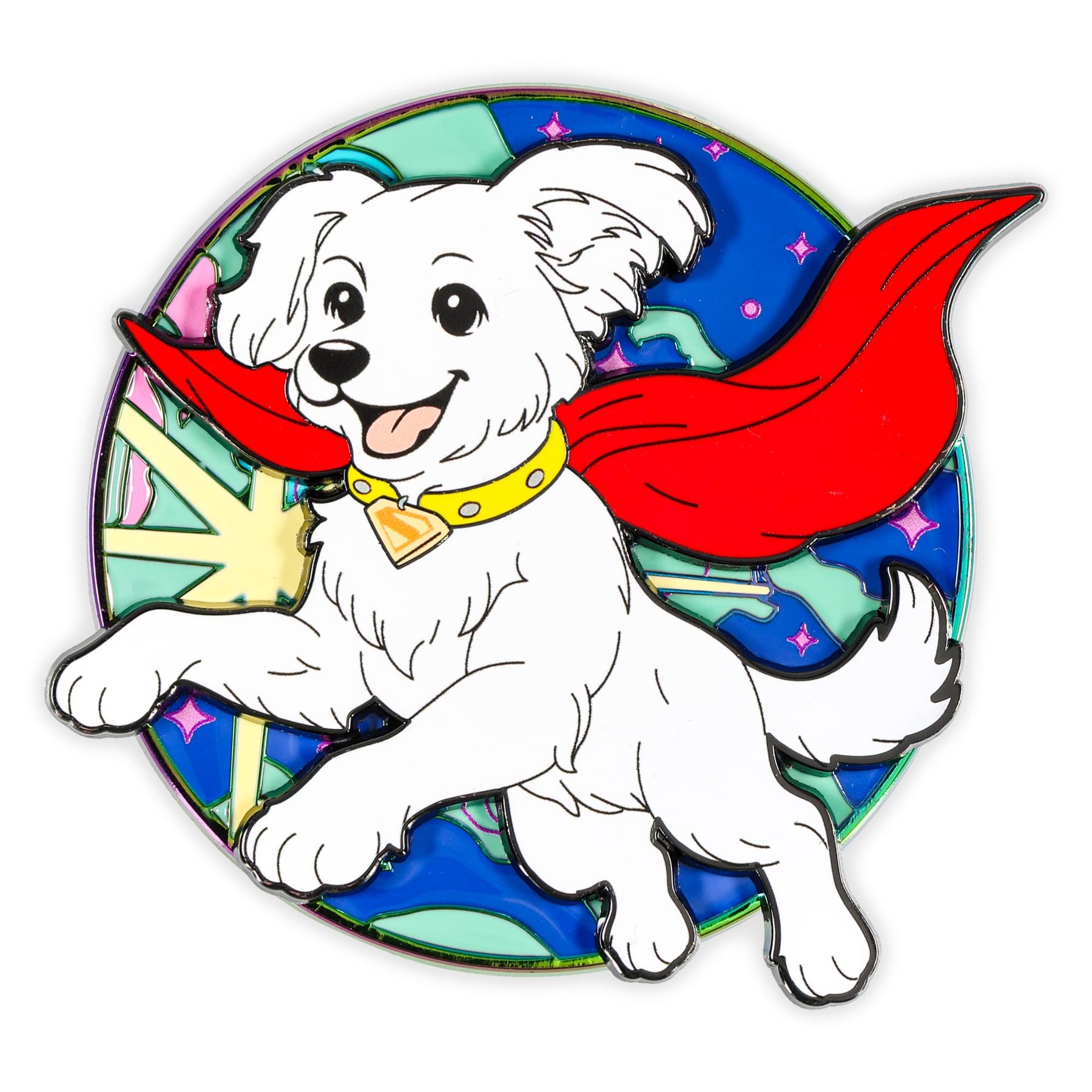 DC Studios Supergirl Krypto 2.5-Inch Large Round Enamel Pin