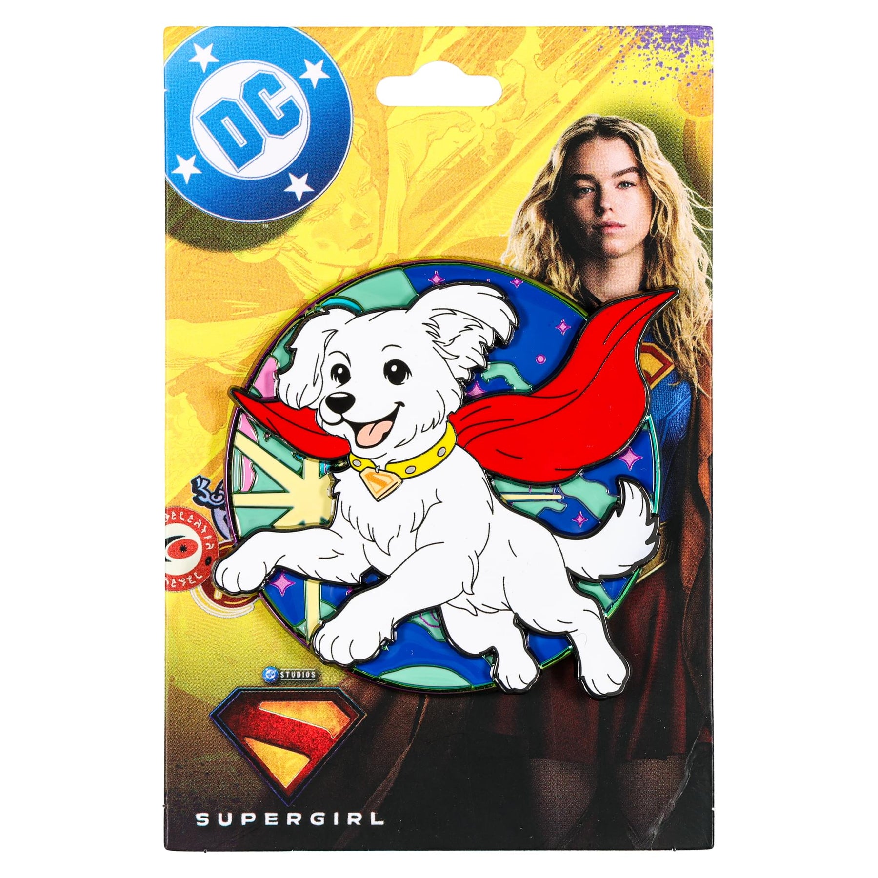 DC Studios Supergirl Krypto 2.5-Inch Large Round Enamel Pin