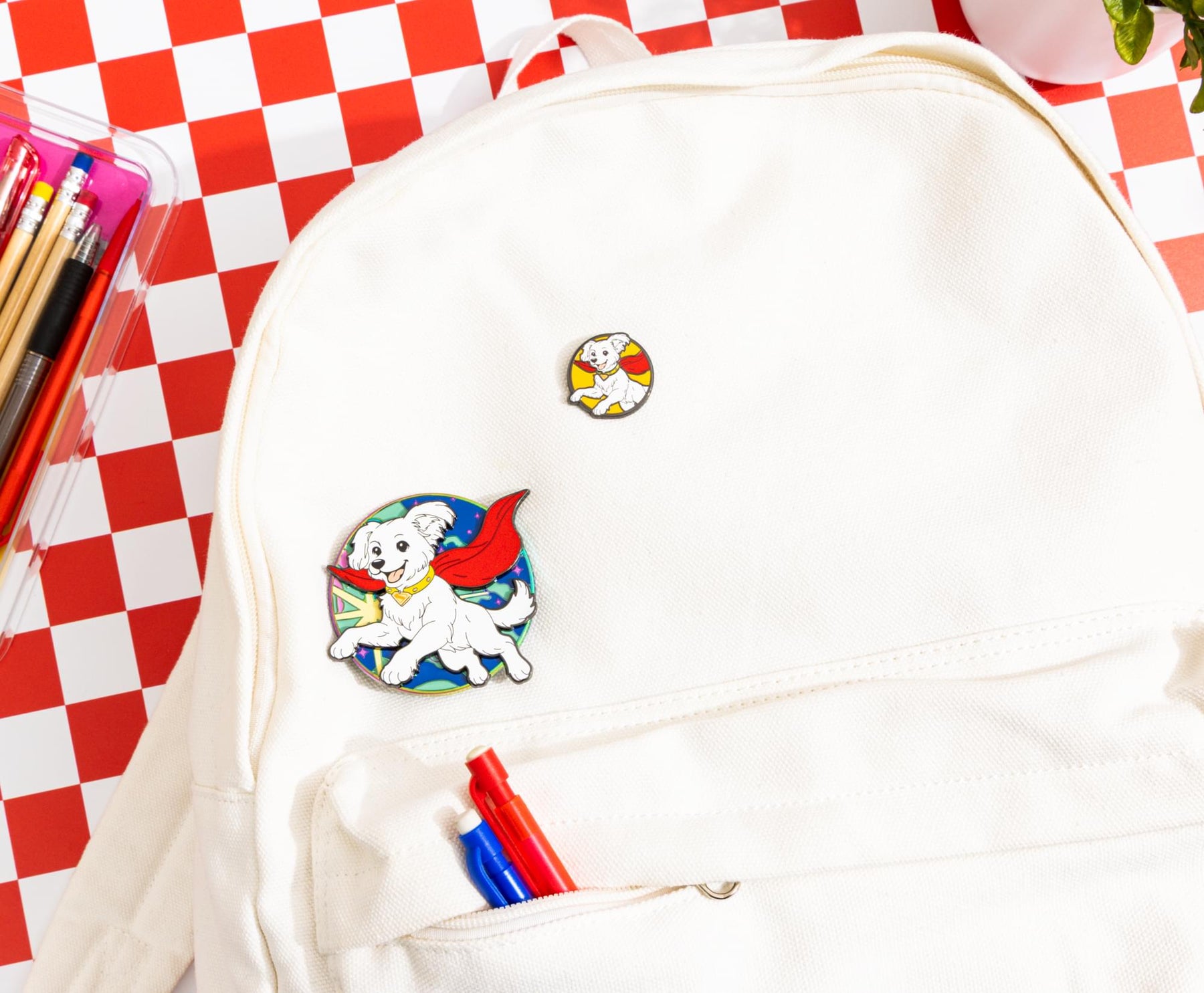 DC Studios Supergirl Krypto 2.5-Inch Large Round Enamel Pin