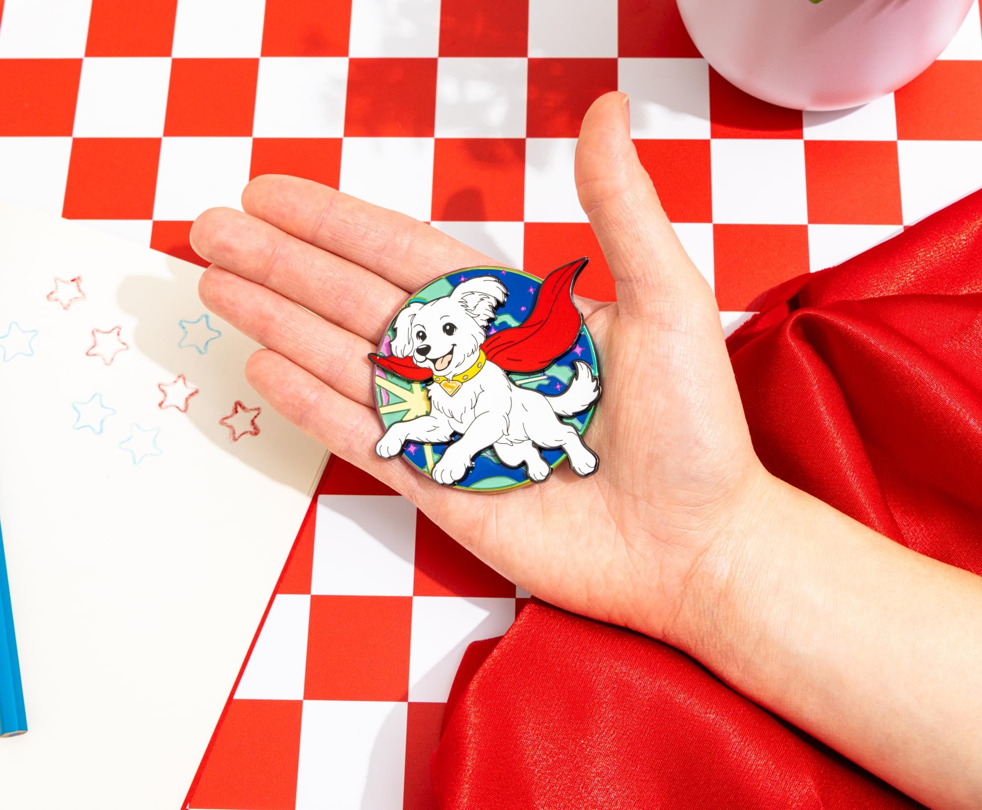 DC Studios Supergirl Krypto 2.5-Inch Large Round Enamel Pin