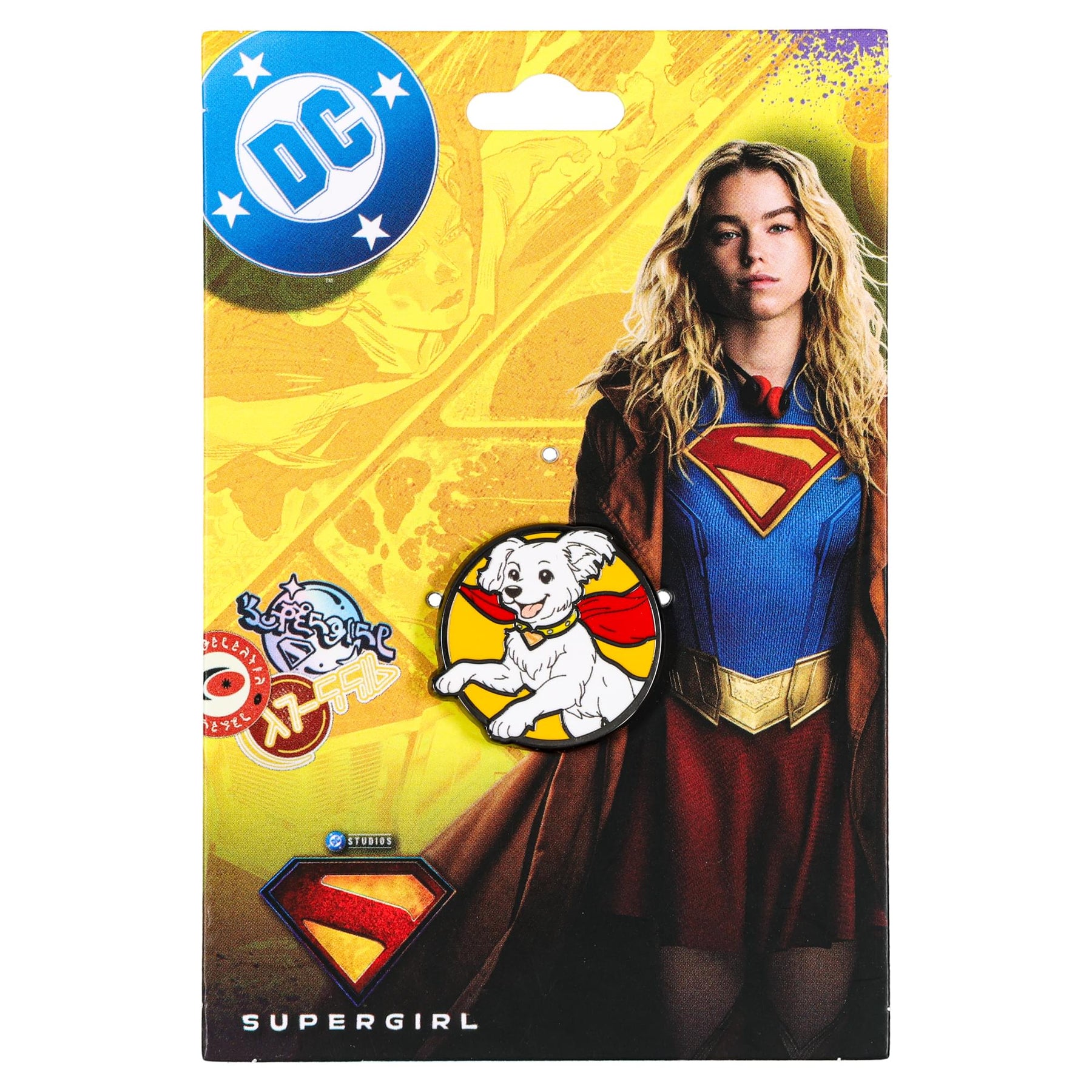 DC Studios Supergirl Krypto Round Enamel Pin