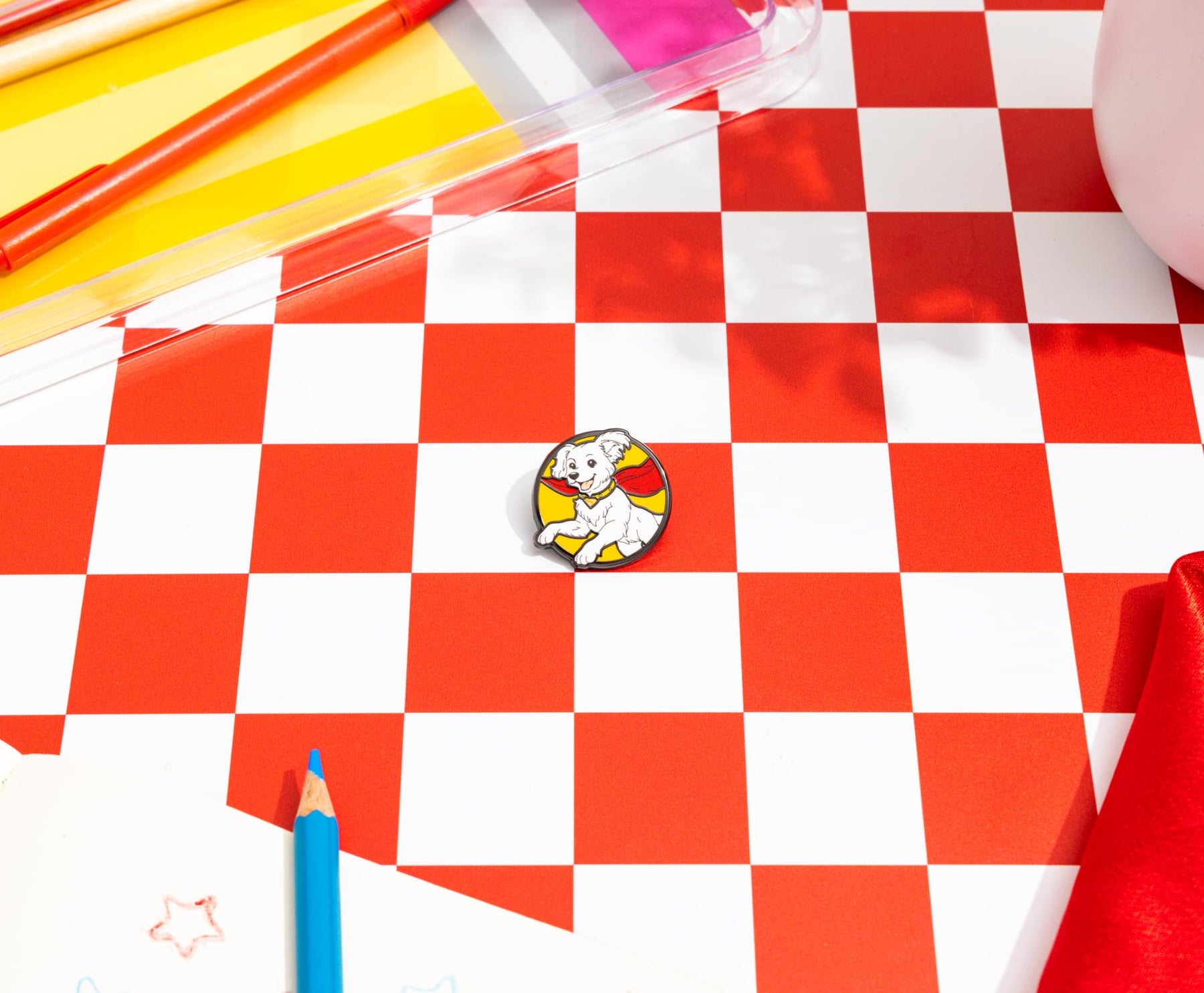 DC Studios Supergirl Krypto Round Enamel Pin