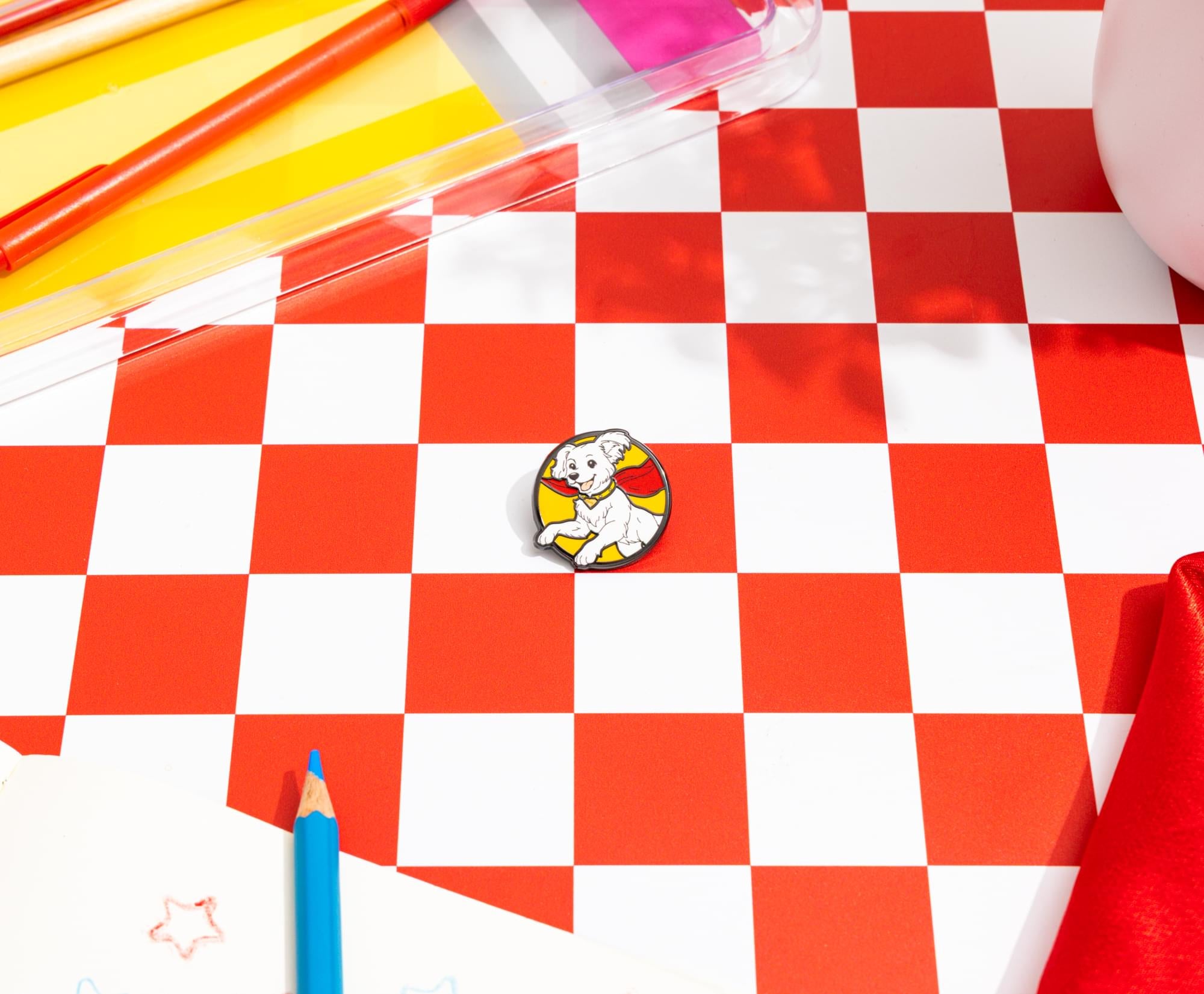 DC Studios Supergirl Krypto Round Enamel Pin
