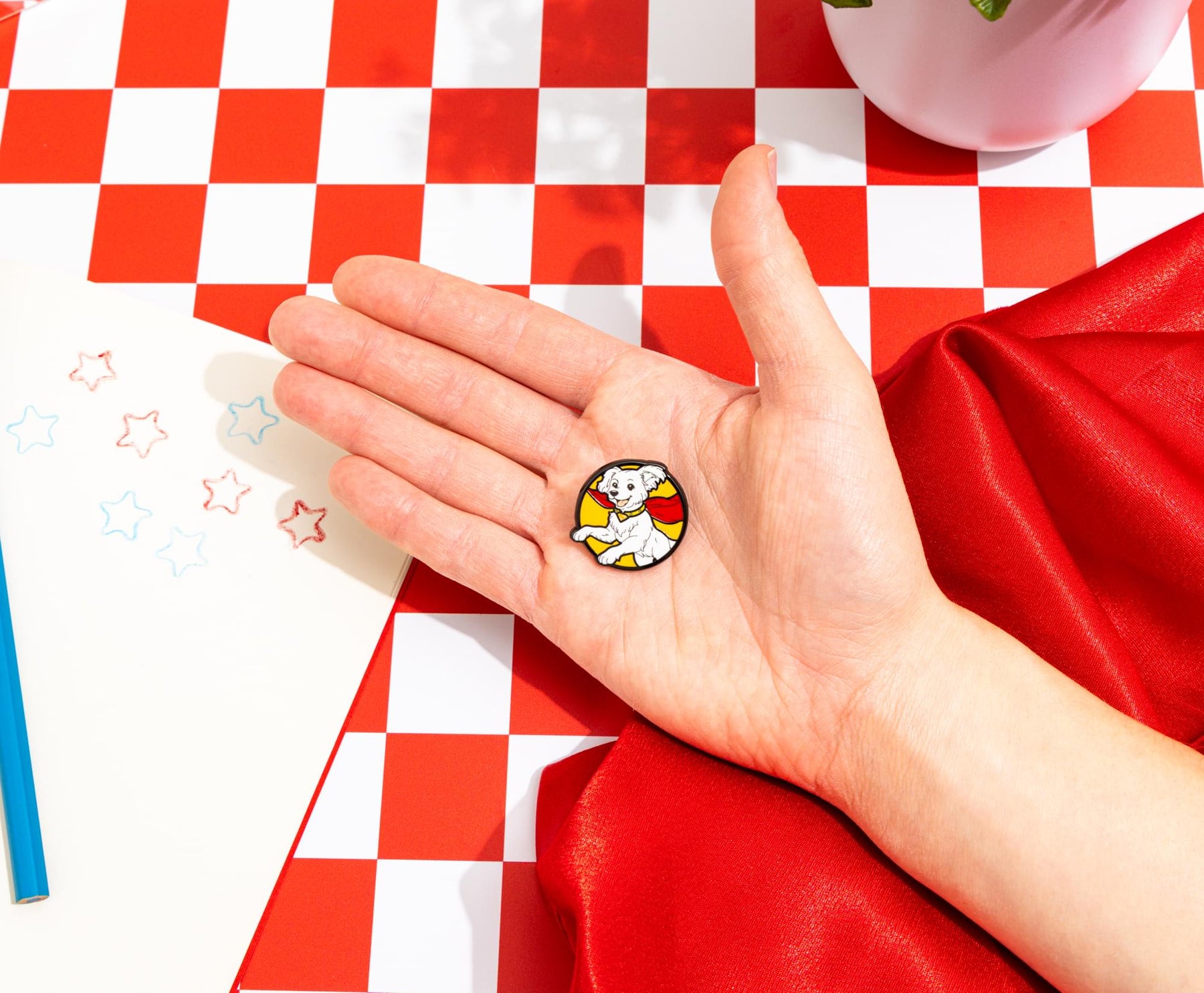 DC Studios Supergirl Krypto Round Enamel Pin