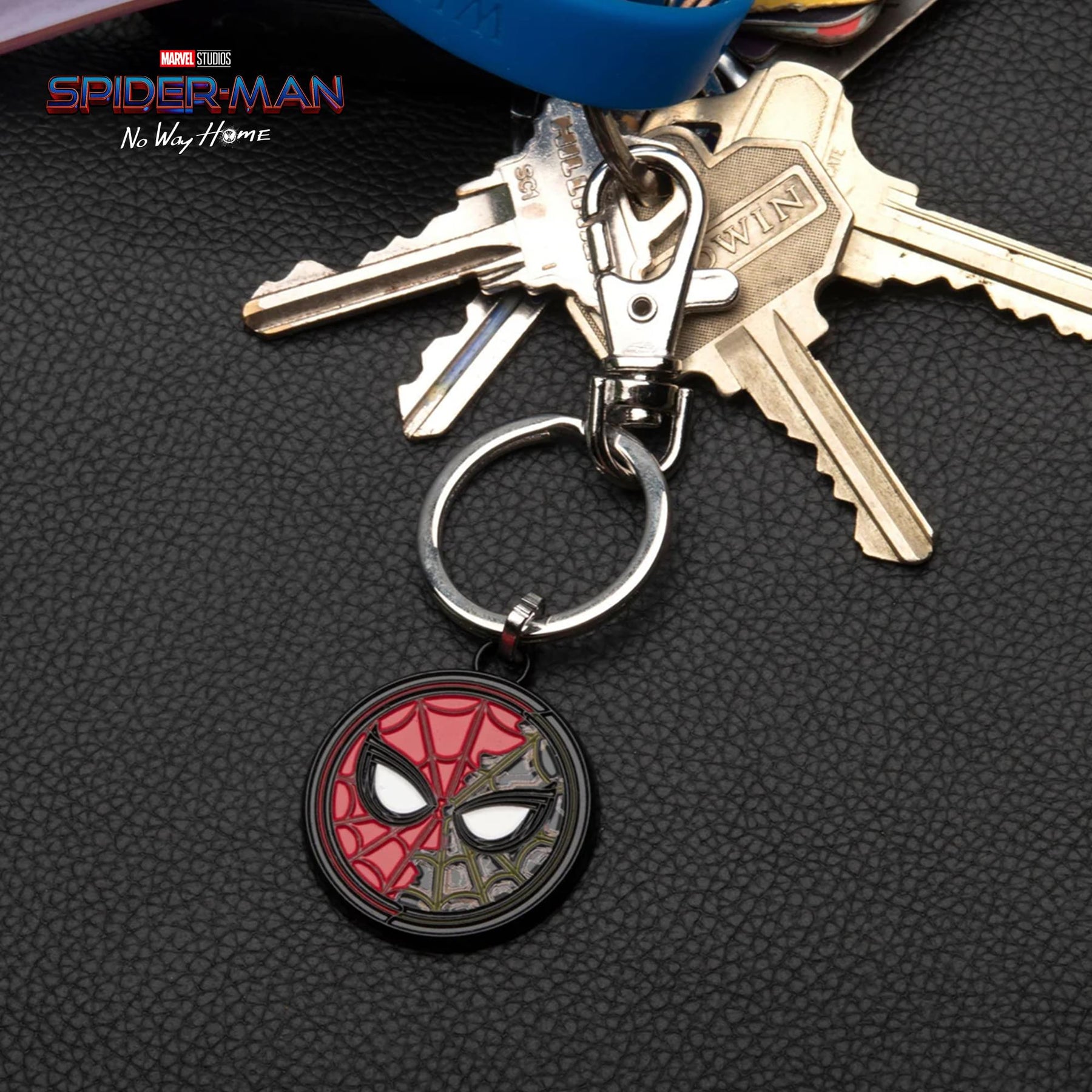 Marvel Spider-Man: No Way Home Split Mask Enamel Keychain