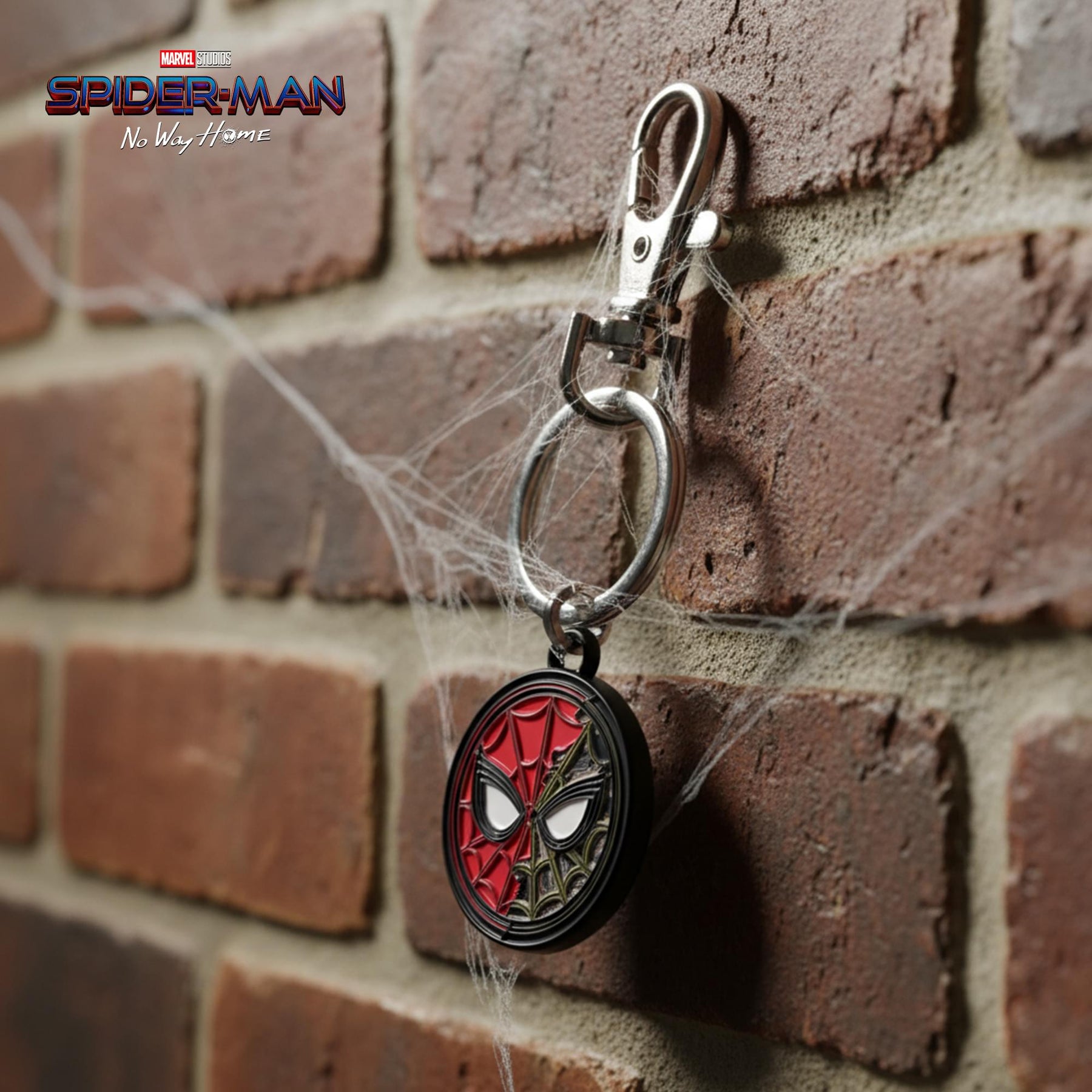 Marvel Spider-Man: No Way Home Split Mask Enamel Keychain