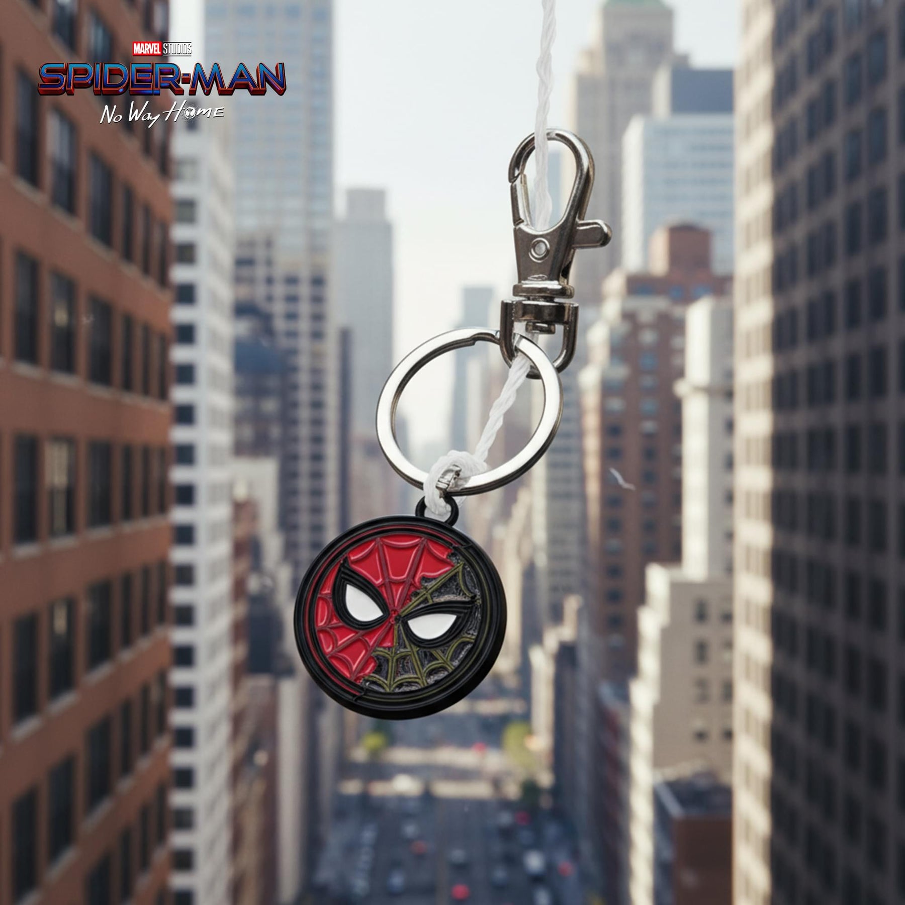 Marvel Spider-Man: No Way Home Split Mask Enamel Keychain
