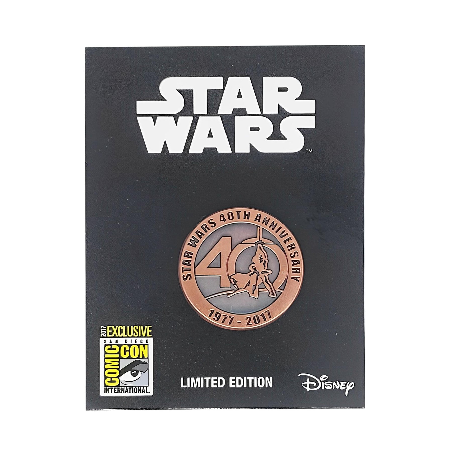 Star Wars 40th Anniversary Collectible Bronze Pin, SDCC '17 Exclusive