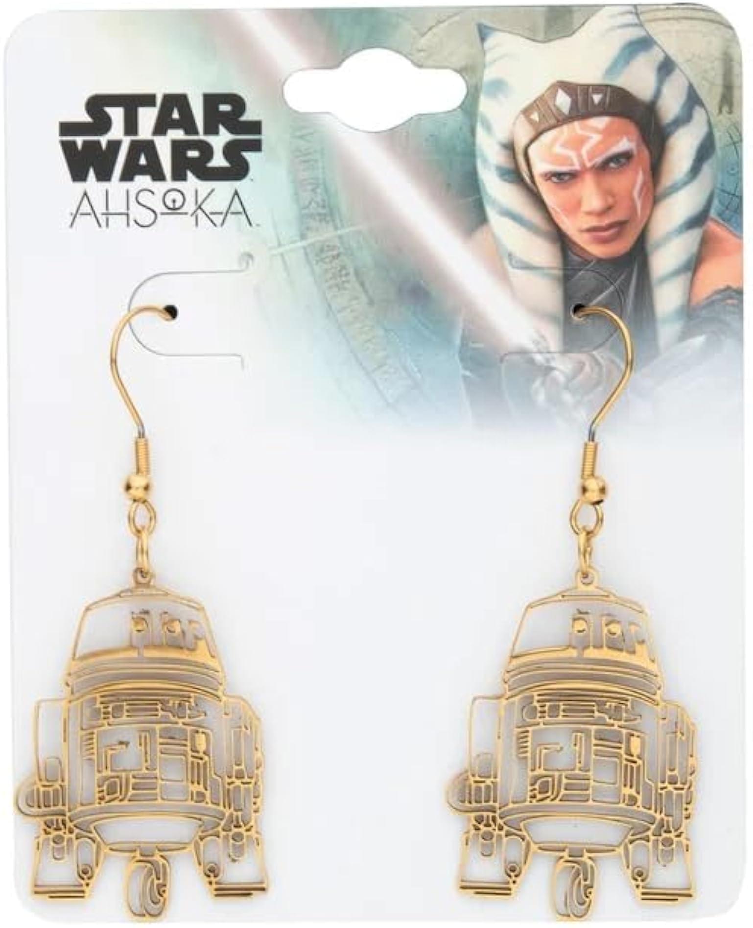 Star Wars Ahsoka Chopper Cutout Dangle Earrings | 3.2CM | Basemtal Charm w/ Stainless Steel Hook