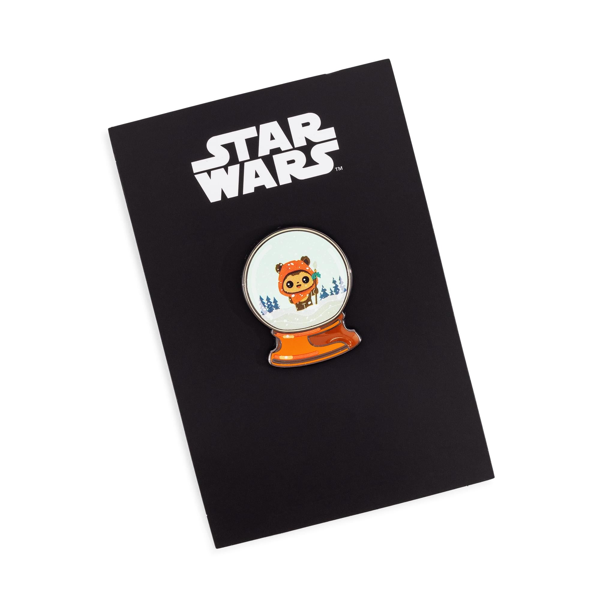 Star Wars Wicket Holiday Winter Snow Globe Enamel Pin