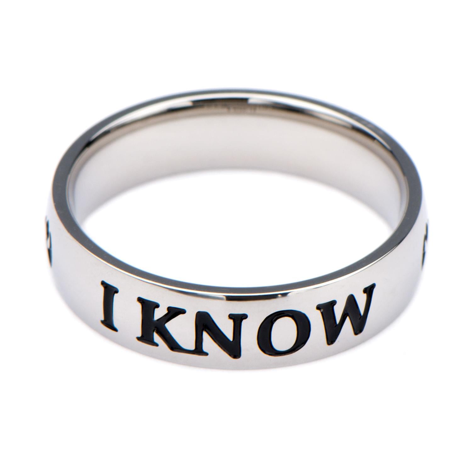 Star Wars I Love You/ I Know Stainless Steel Ring