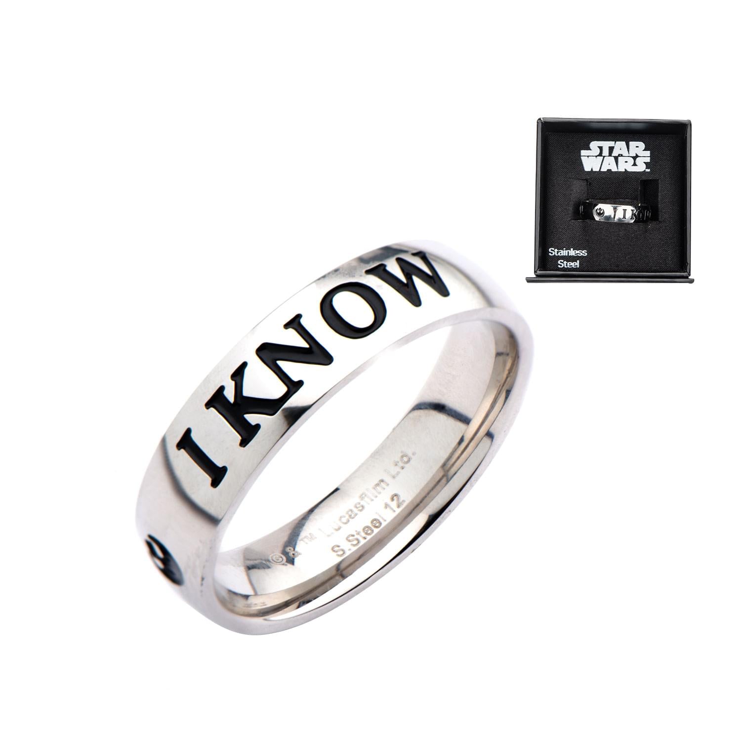 Star Wars I Love You/ I Know Stainless Steel Ring