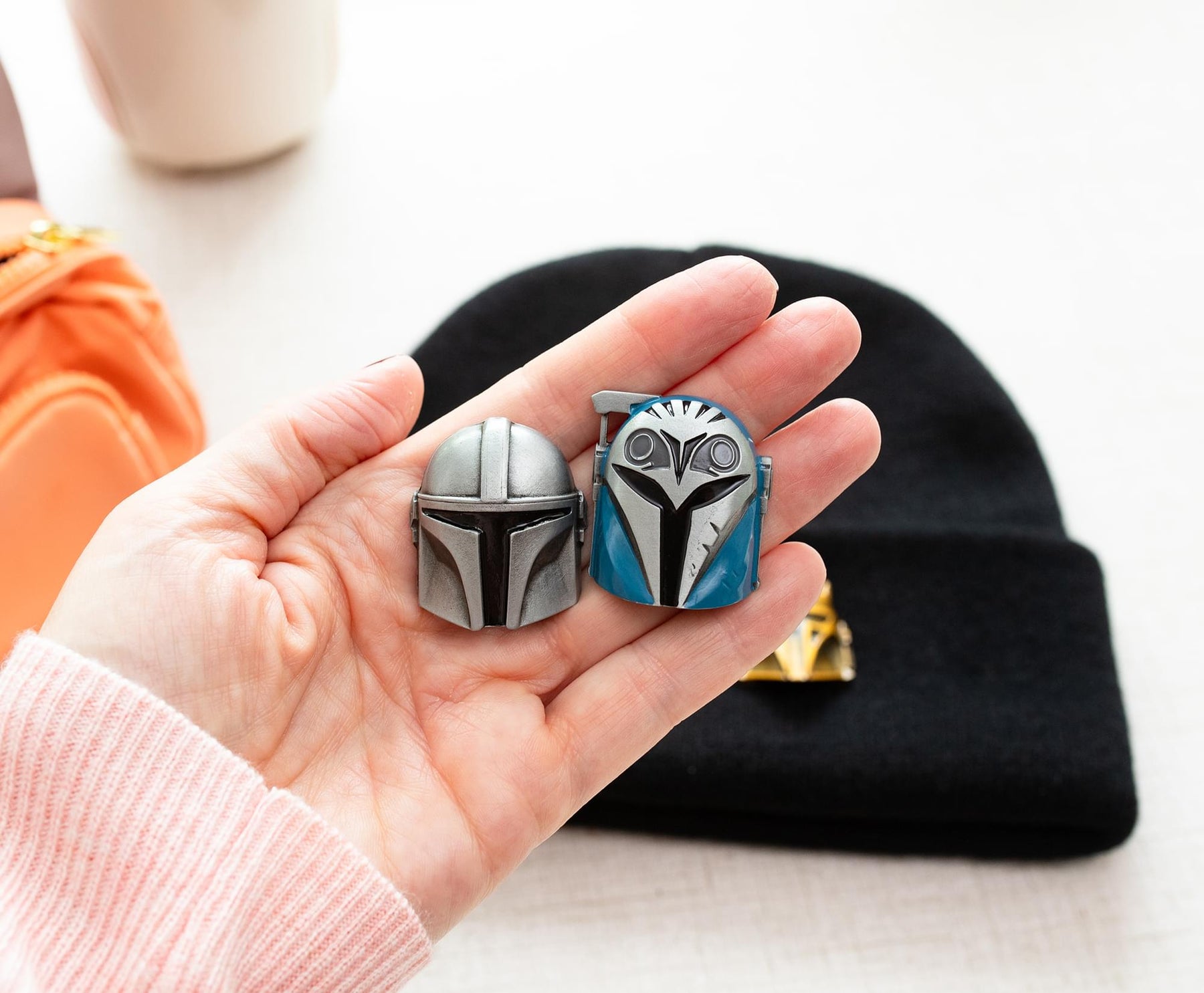 Star Wars: The Mandalorian 4-Piece 3D Metal Helmet Pin Set | Toynk Exclusive