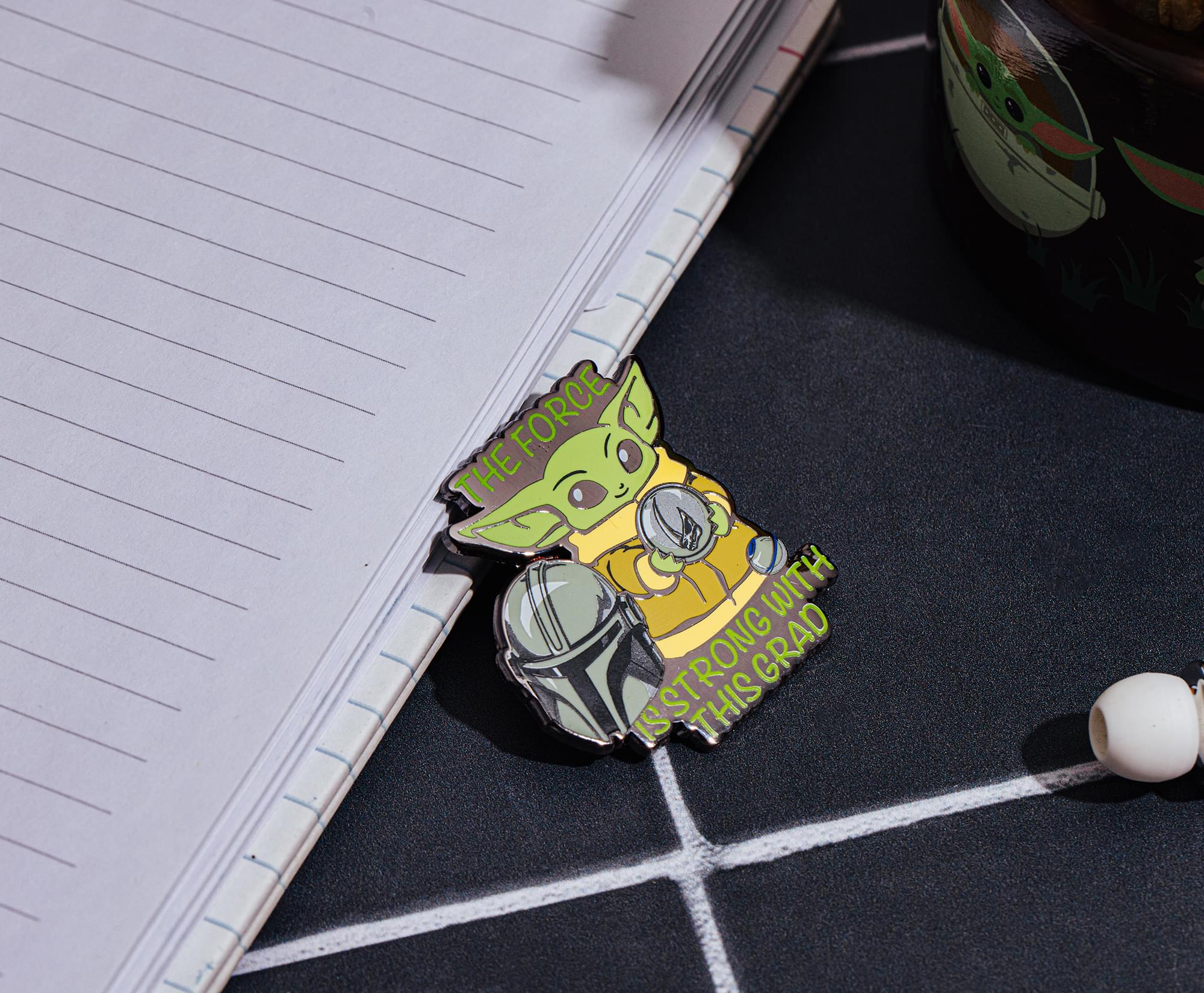 Star Wars: The Mandalorian Grogu "The Force Is Strong With This Grad" Enamel Pin