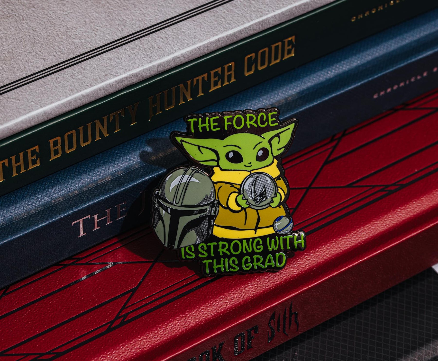Star Wars: The Mandalorian Grogu "The Force Is Strong With This Grad" Enamel Pin