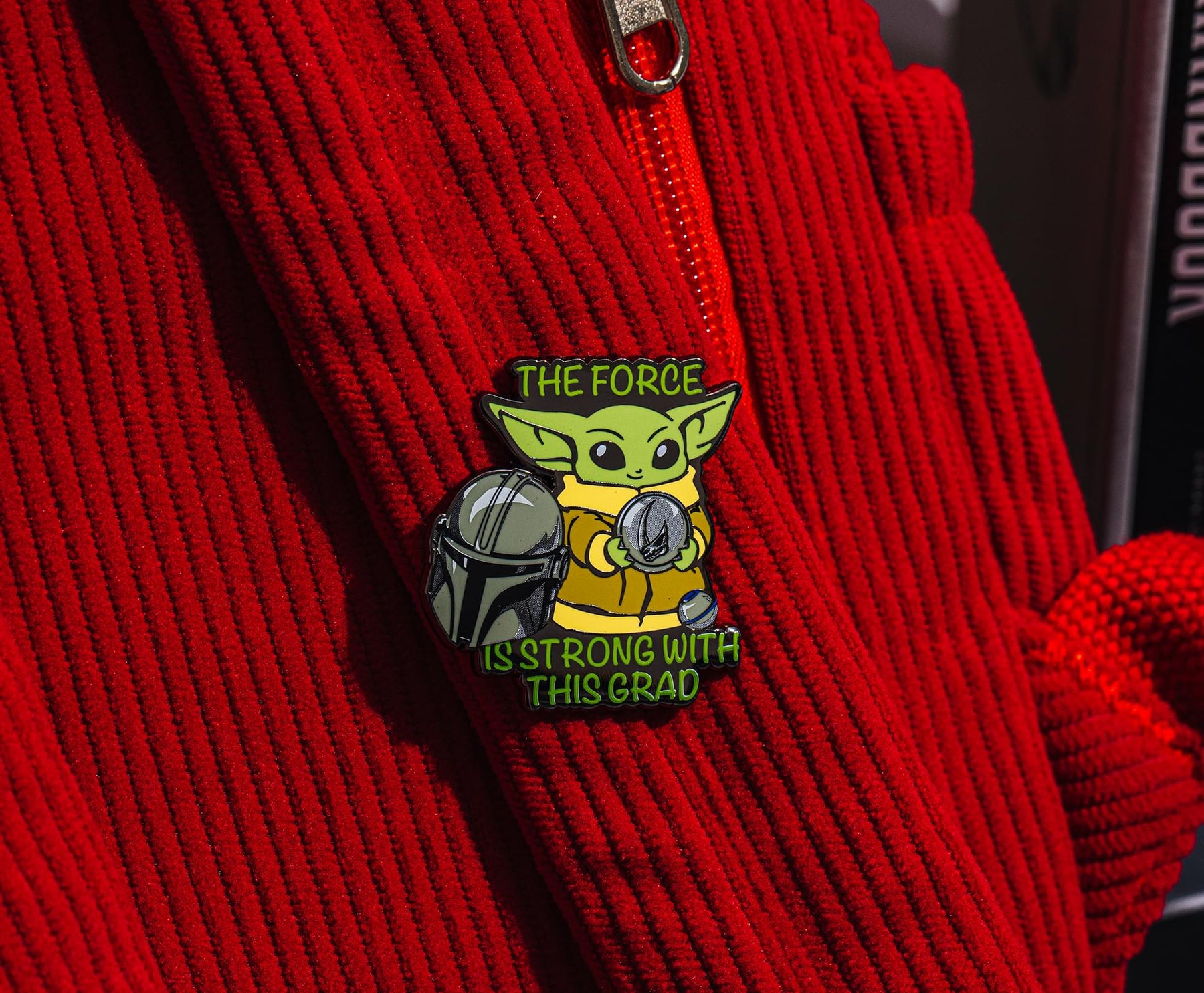 Star Wars: The Mandalorian Grogu "The Force Is Strong With This Grad" Enamel Pin