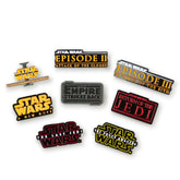 Star Wars Movie Title Pin Collection | Exclusive Poster Title Pin From Each Film
