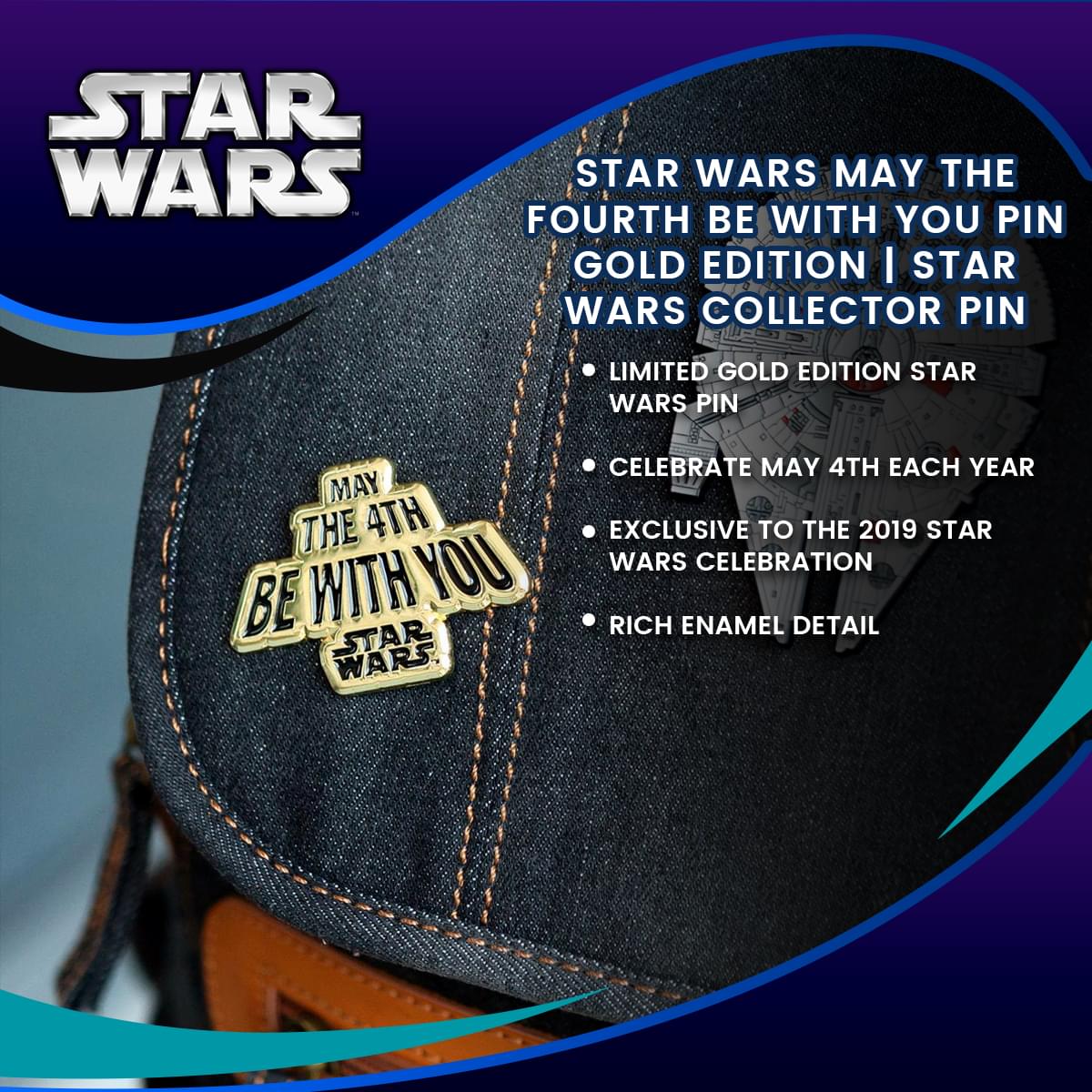 Star Wars May The Fourth Be With You Pin Gold Edition | Star Wars Collector Pin