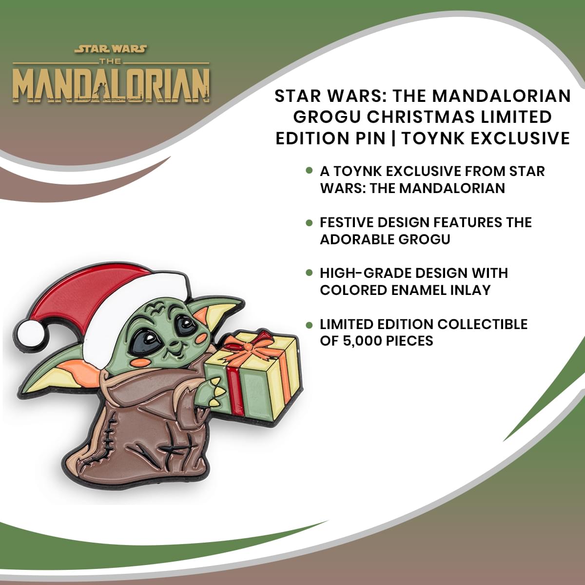 Star Wars: The Mandalorian Grogu Christmas Limited Edition Pin | Toynk Exclusive